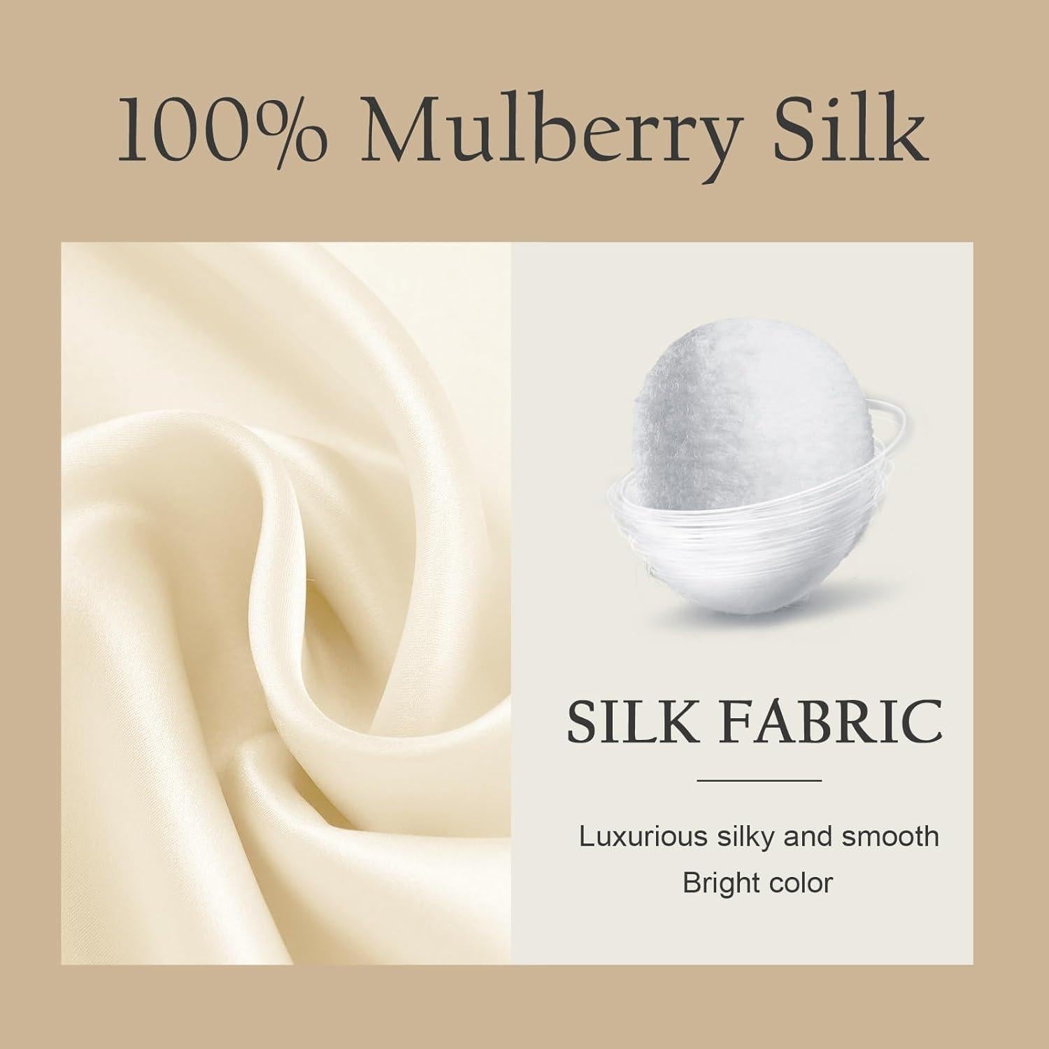 Funda de Almohada de Seda OLESILK 50.8x137.2cm con Cremallera