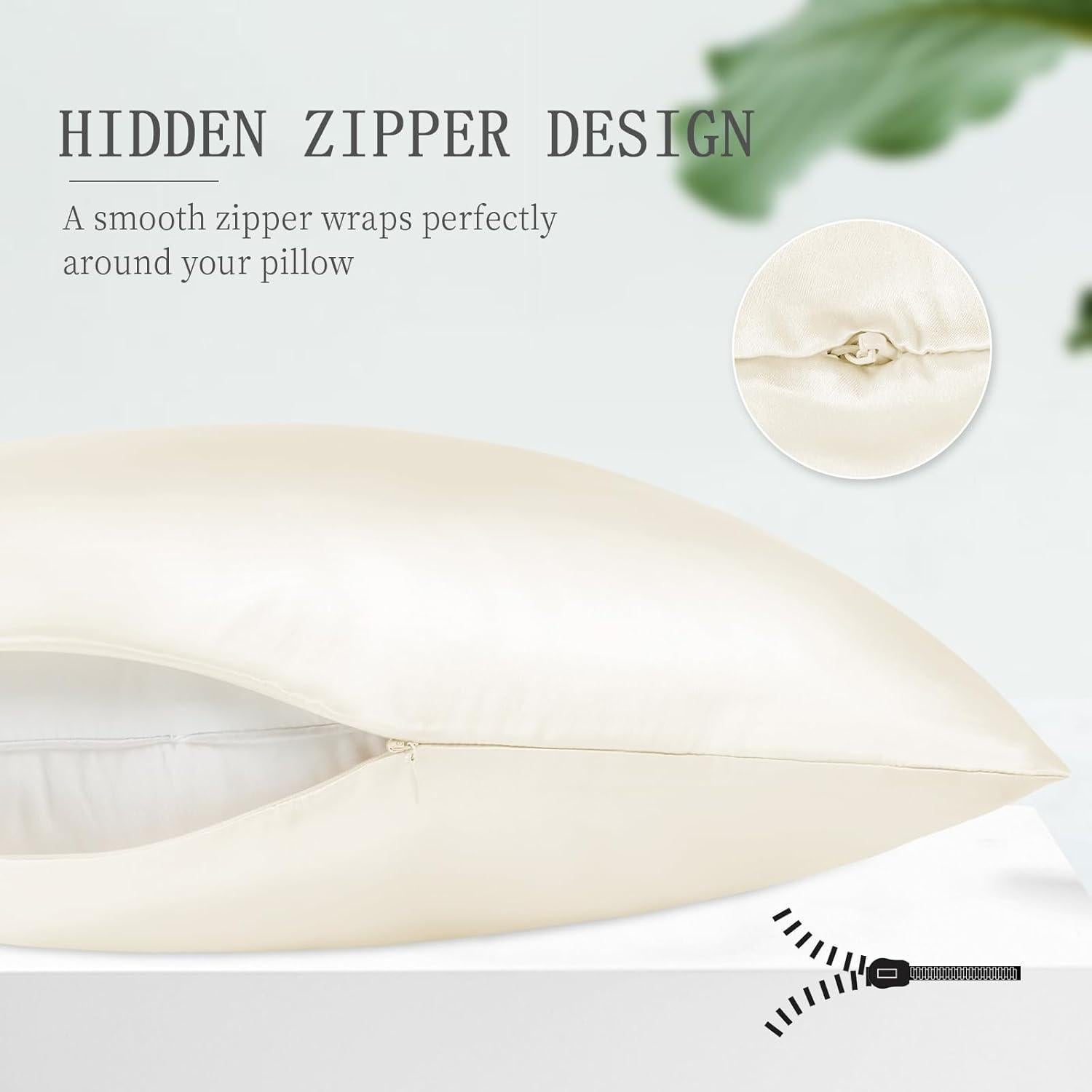 Funda de Almohada de Seda OLESILK 50.8x137.2cm con Cremallera