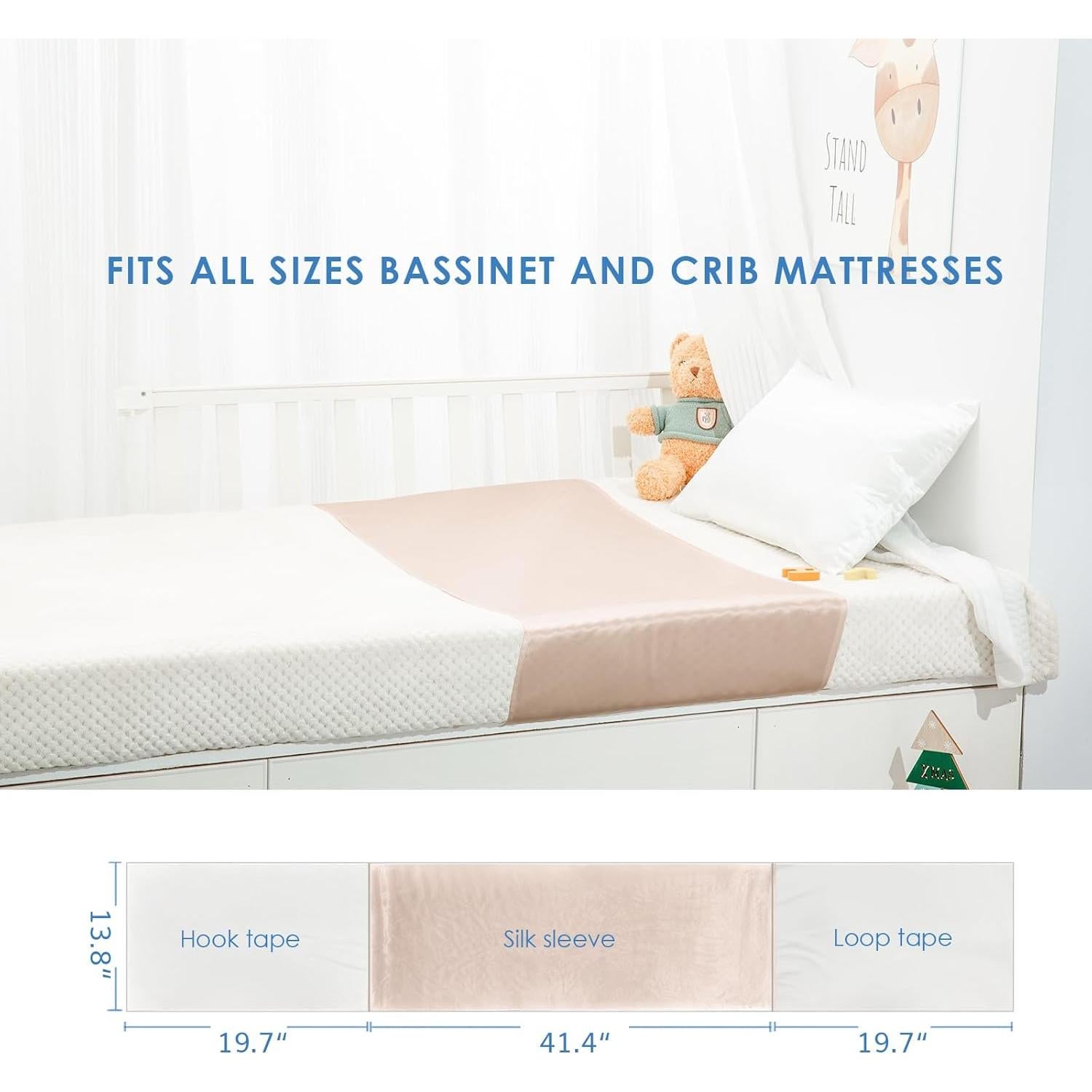 Funda de Cuna de Seda PROMEED 100% Morera 23 Momme Jirafa