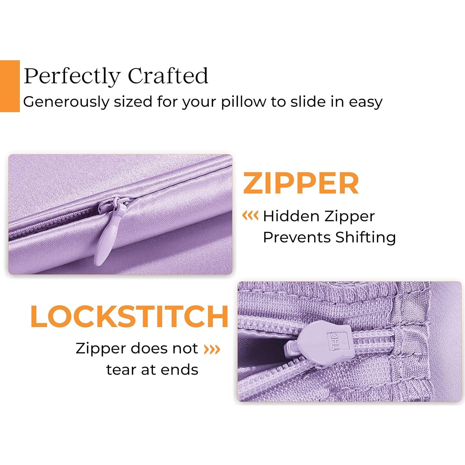 Funda de Almohada de Seda 100% Sleep Mantra Rey Lavanda 22 Momme