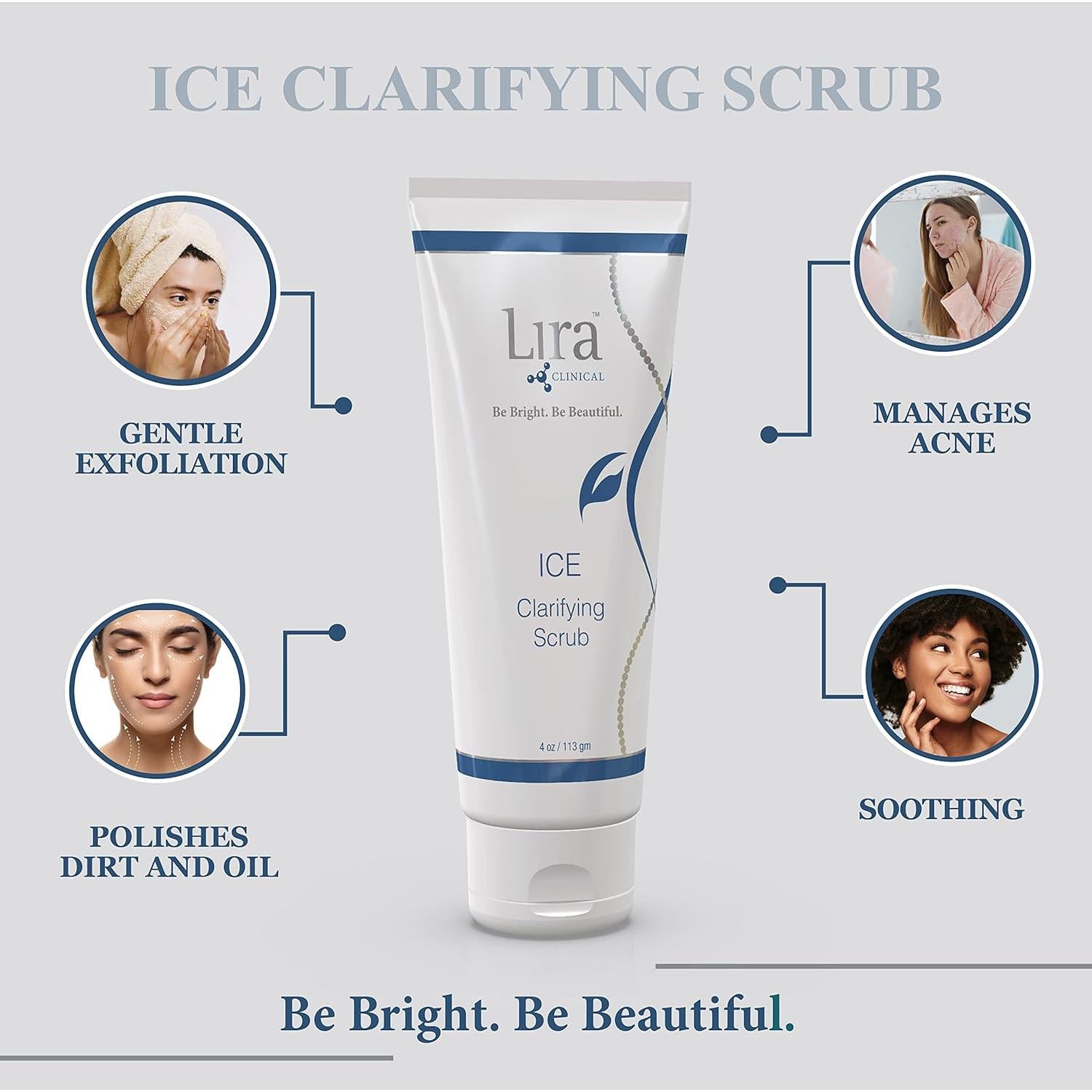 Exfoliante Facial Aclarador Lira Clinical 118 ml - Suave y Anti-acné