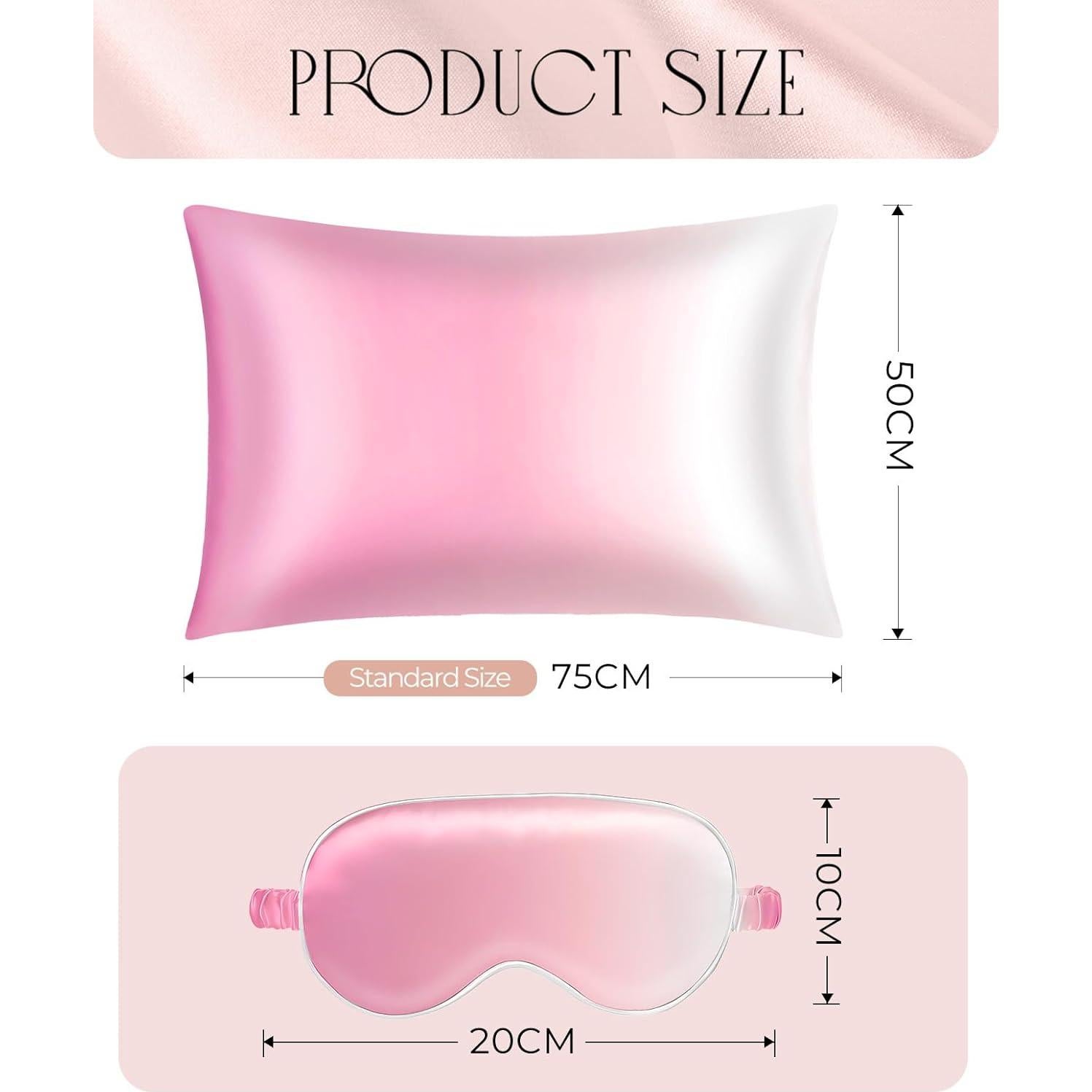 Funda de Almohada de Seda Morera 19 Momme Estándar 66x51cm Miss Adola