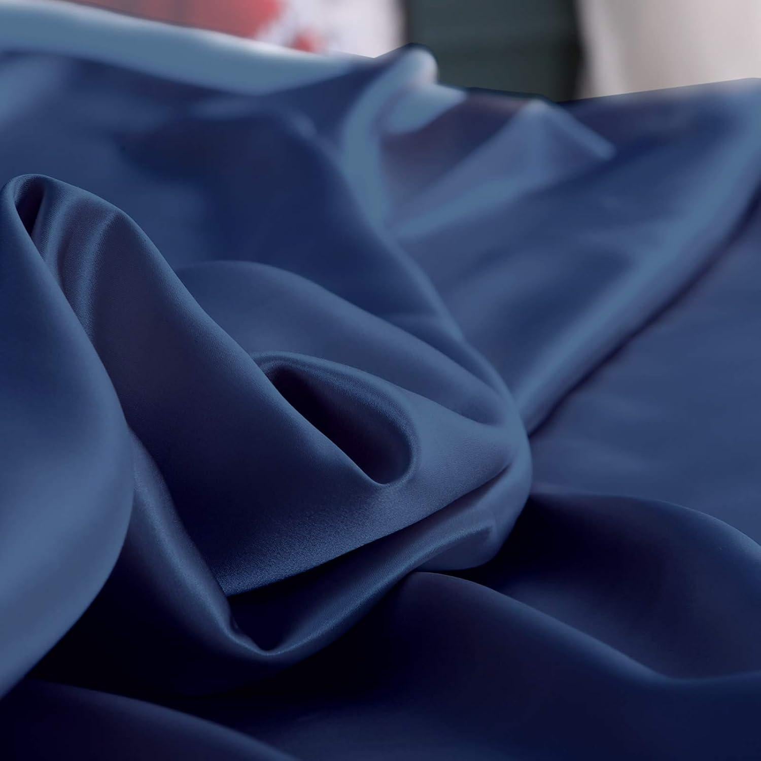 Funda de Almohada de Seda THXSILK Rey California 25 Momme Azul Marino