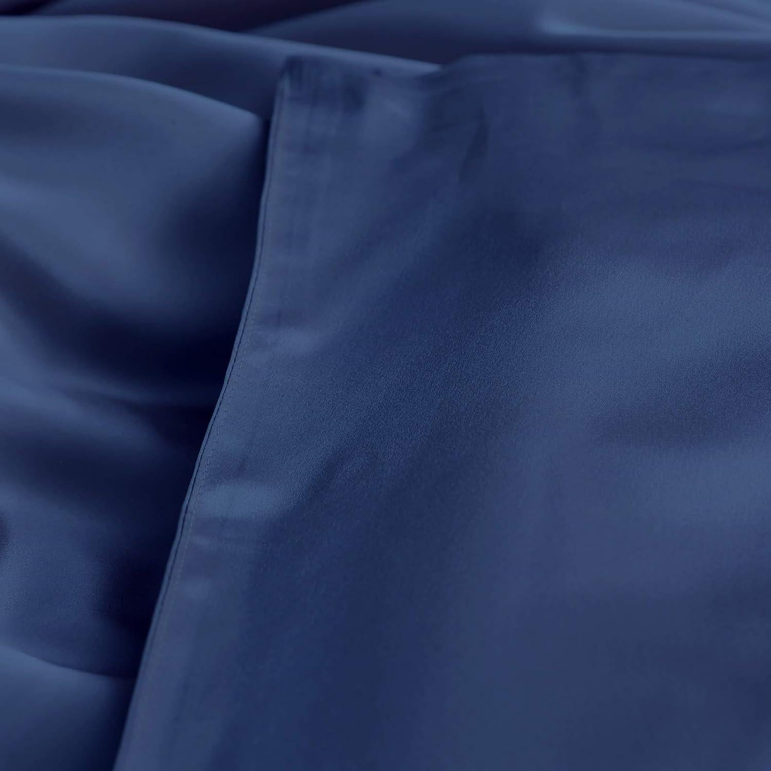 Funda de Almohada de Seda THXSILK Rey California 25 Momme Azul Marino