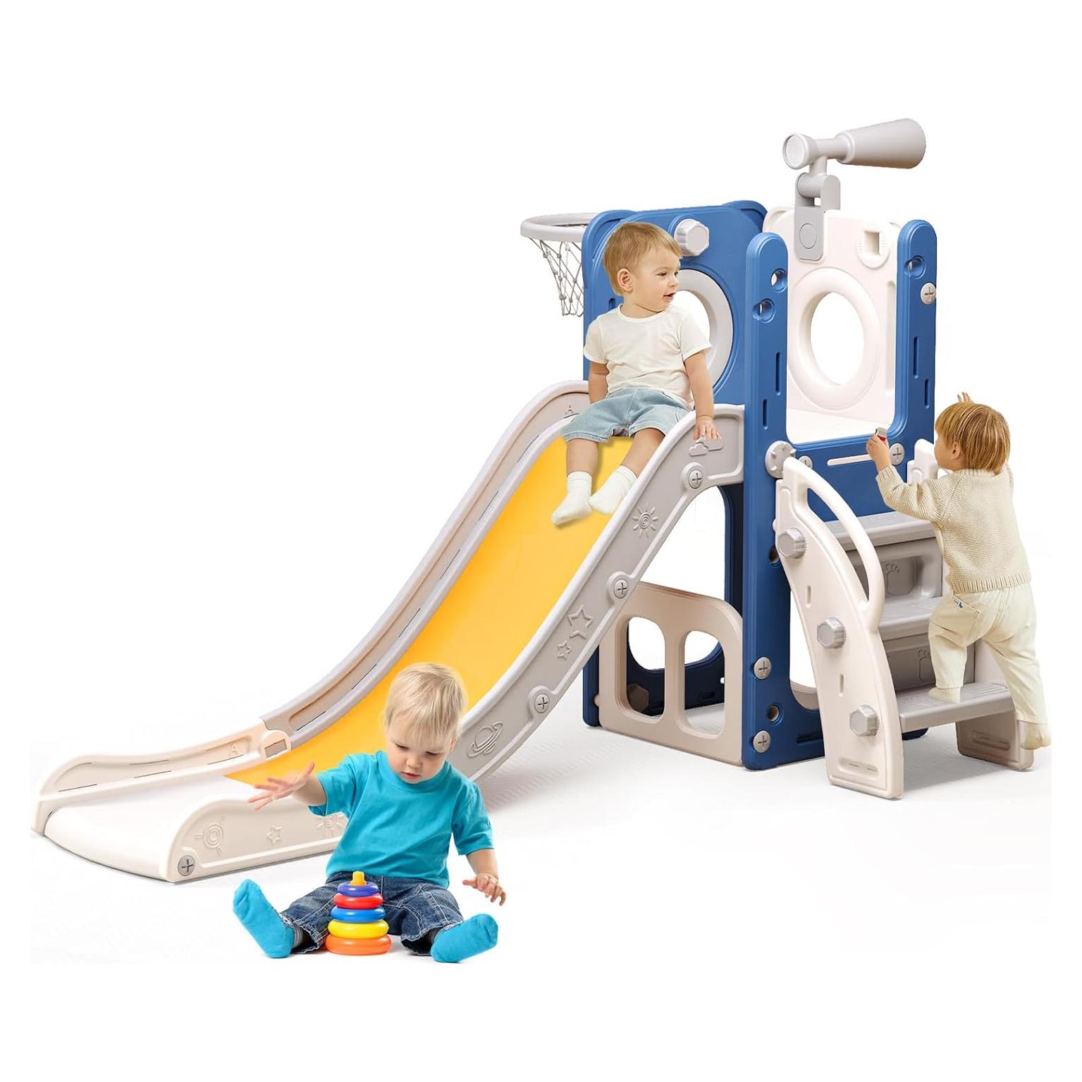 Tobogán para Niños Pequeños Baotree 150cm Azul Amarillo