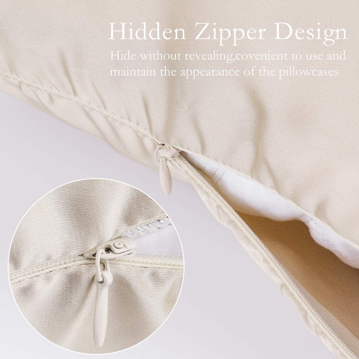 Funda de Almohada de Seda JOGJUE Queen 100% Seda Hipoalergénica