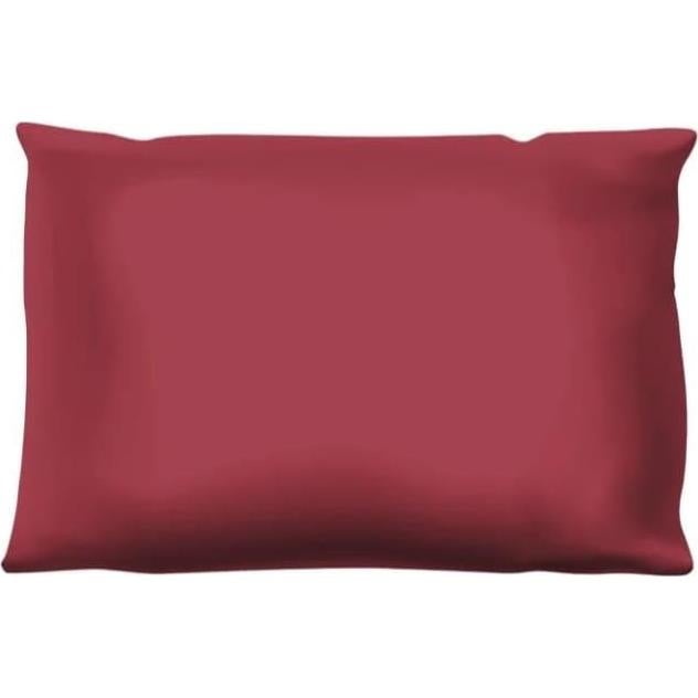 Funda de Almohada de Seda Liquid41 Rey Rojo Vino Suave y Duradera