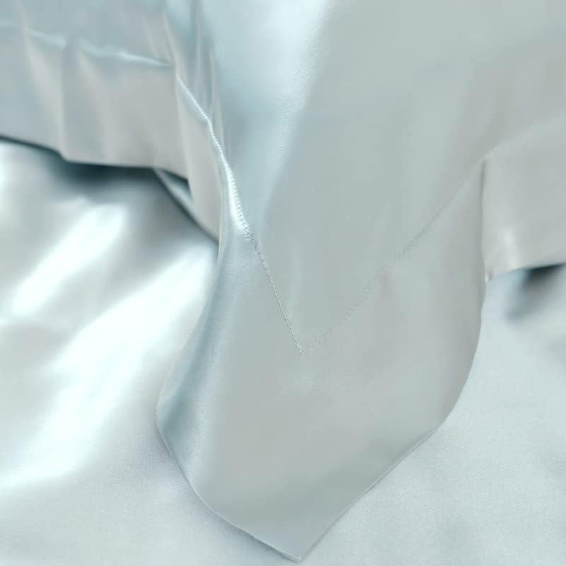 Funda de Almohada de Seda THXSILK Reina 100% Morera Azul Claro