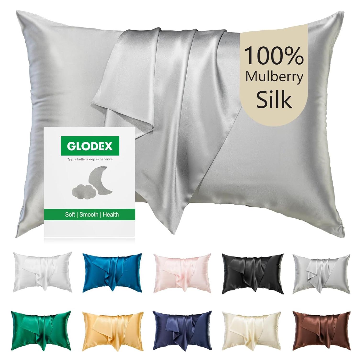 Funda de Almohada de Seda de Morera Glodex 100% Pura 25 Momme