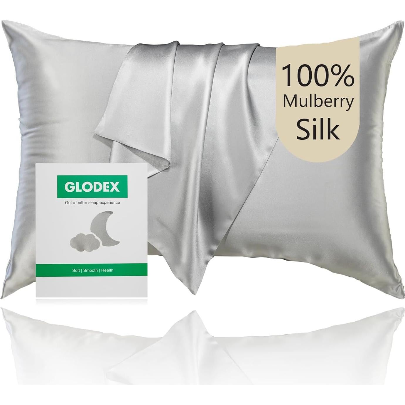 Funda de Almohada de Seda de Morera Glodex 100% Pura 25 Momme