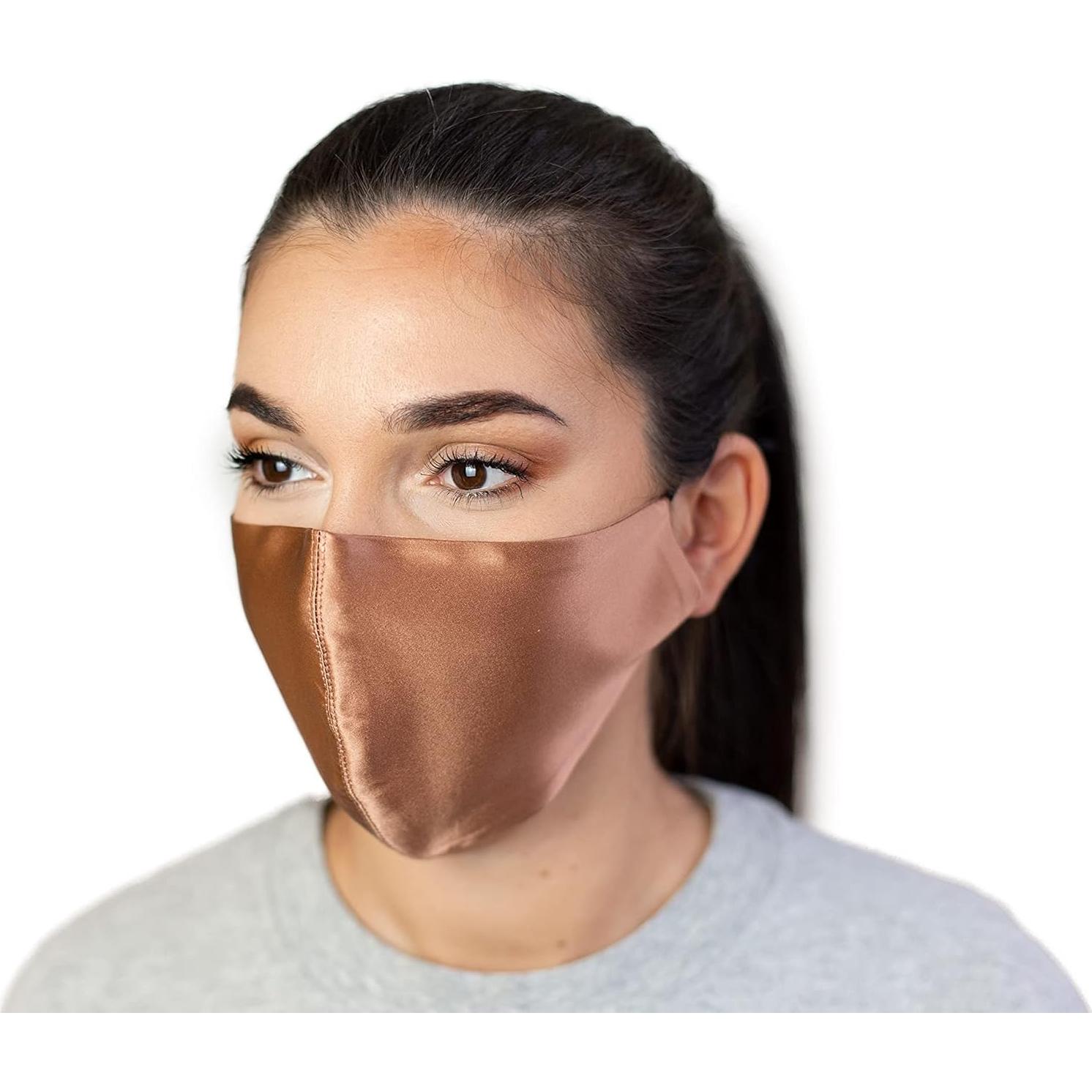 Mascarilla de Seda 100% Habac Studio Unisex Ajustable 24x15cm