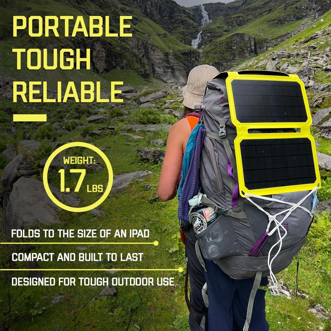 Panel Solar Plegable SunJack 25W Impermeable + 2 Baterías 10000mAh