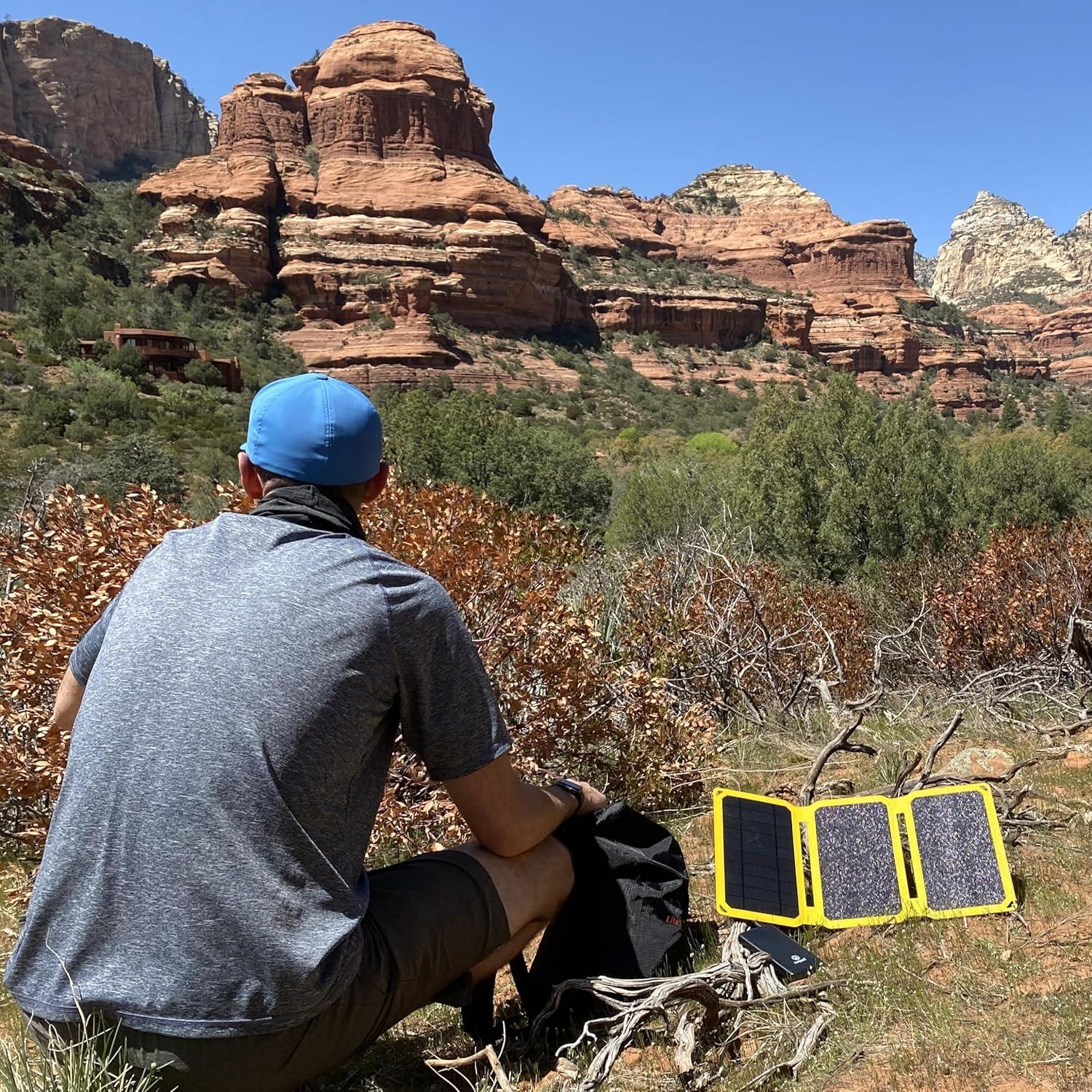 Panel Solar Plegable SunJack 25W Impermeable + 2 Baterías 10000mAh