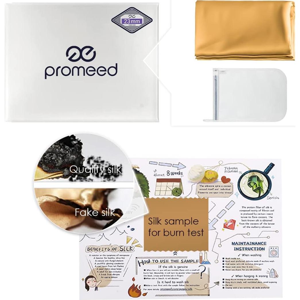 Funda de Edredón de Seda PROMEED Oro Cuna 1pc 23 Momme