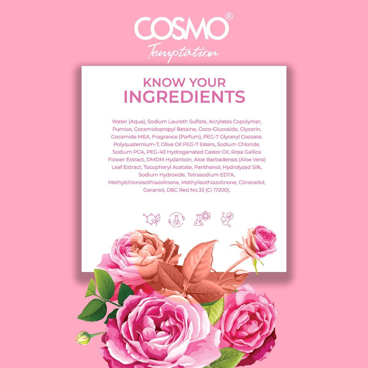 Exfoliante de Ducha Cosmo Tentación Rosa Británica 1000ml