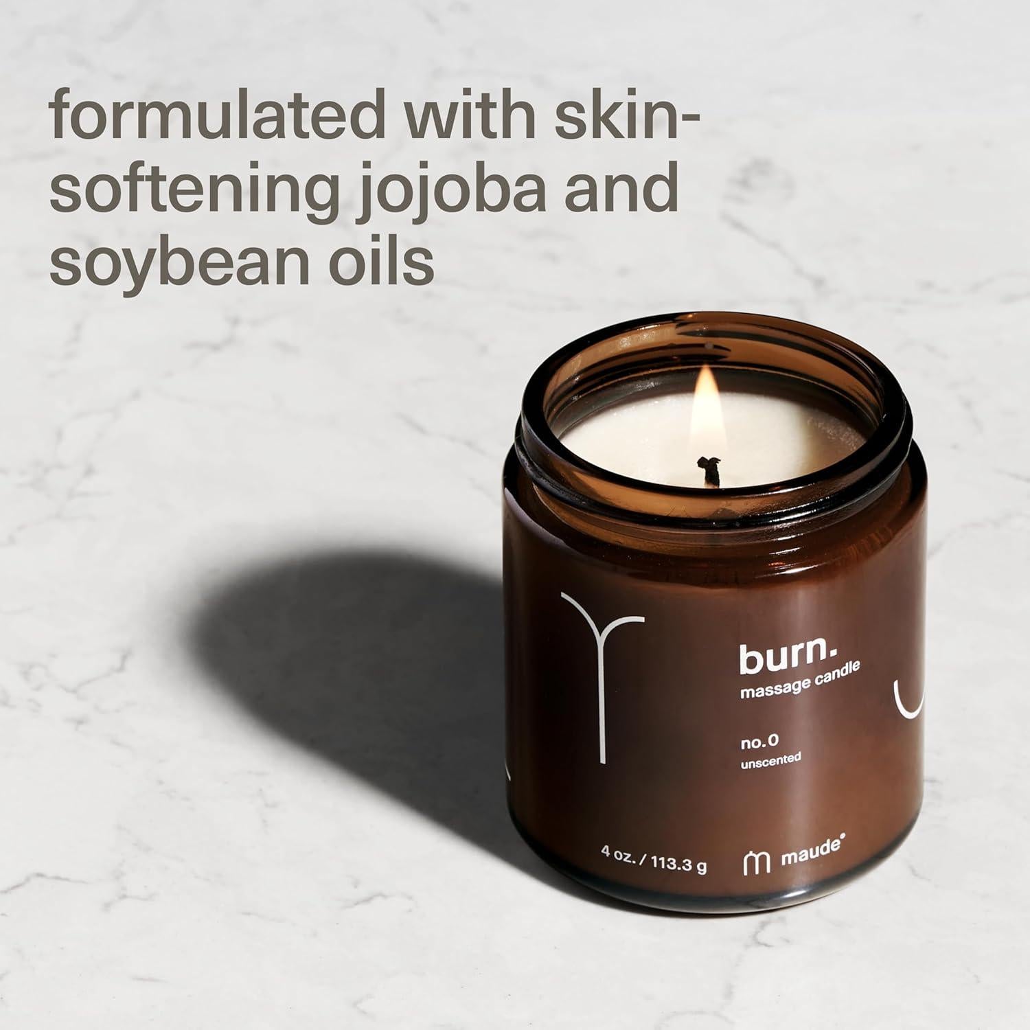 Vela de Masaje Maude Burn No. 0 - Aceite de Jojoba 113.4 g