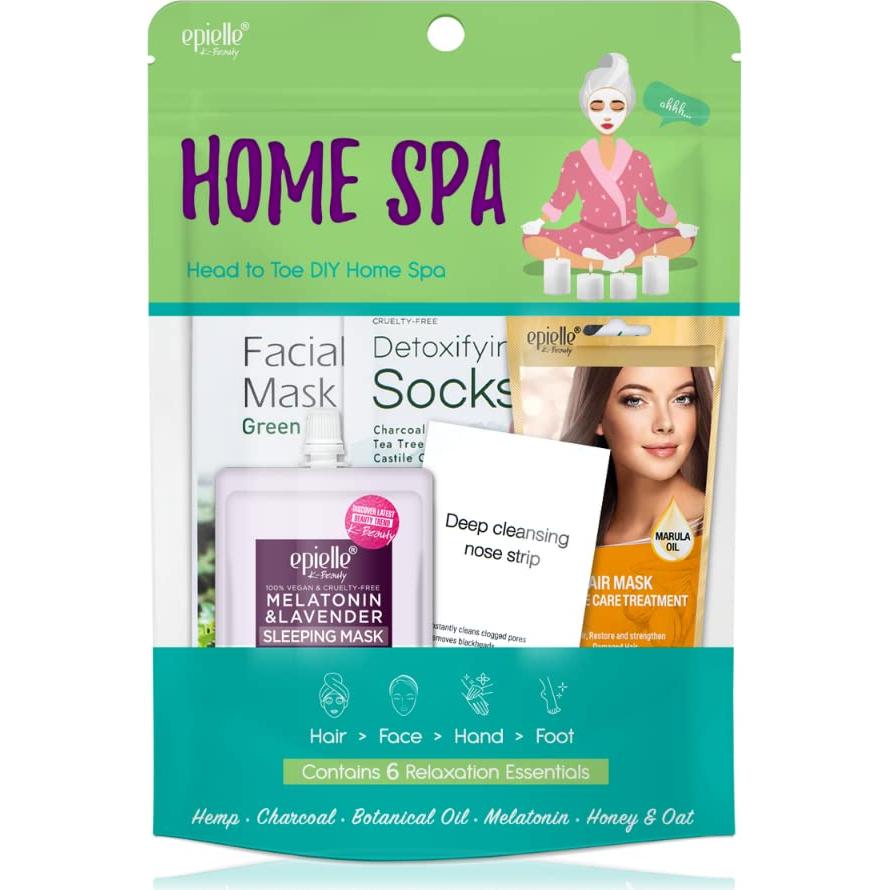 Kit de Spa en Casa Epielle 6 Piezas Cuidado de la Piel