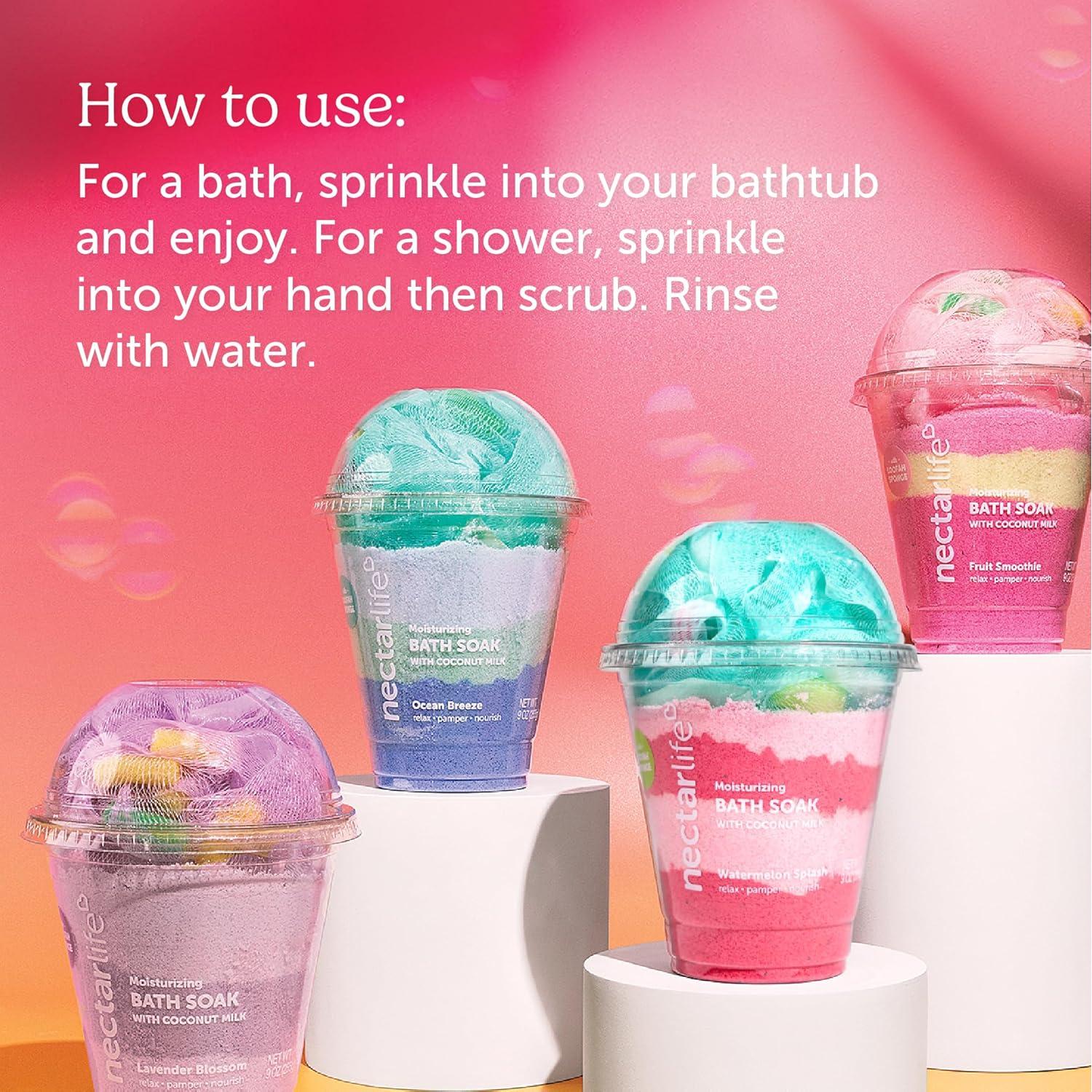 Baño de Leche de Coco y Sal Marina Nectar 255 g - Vegano