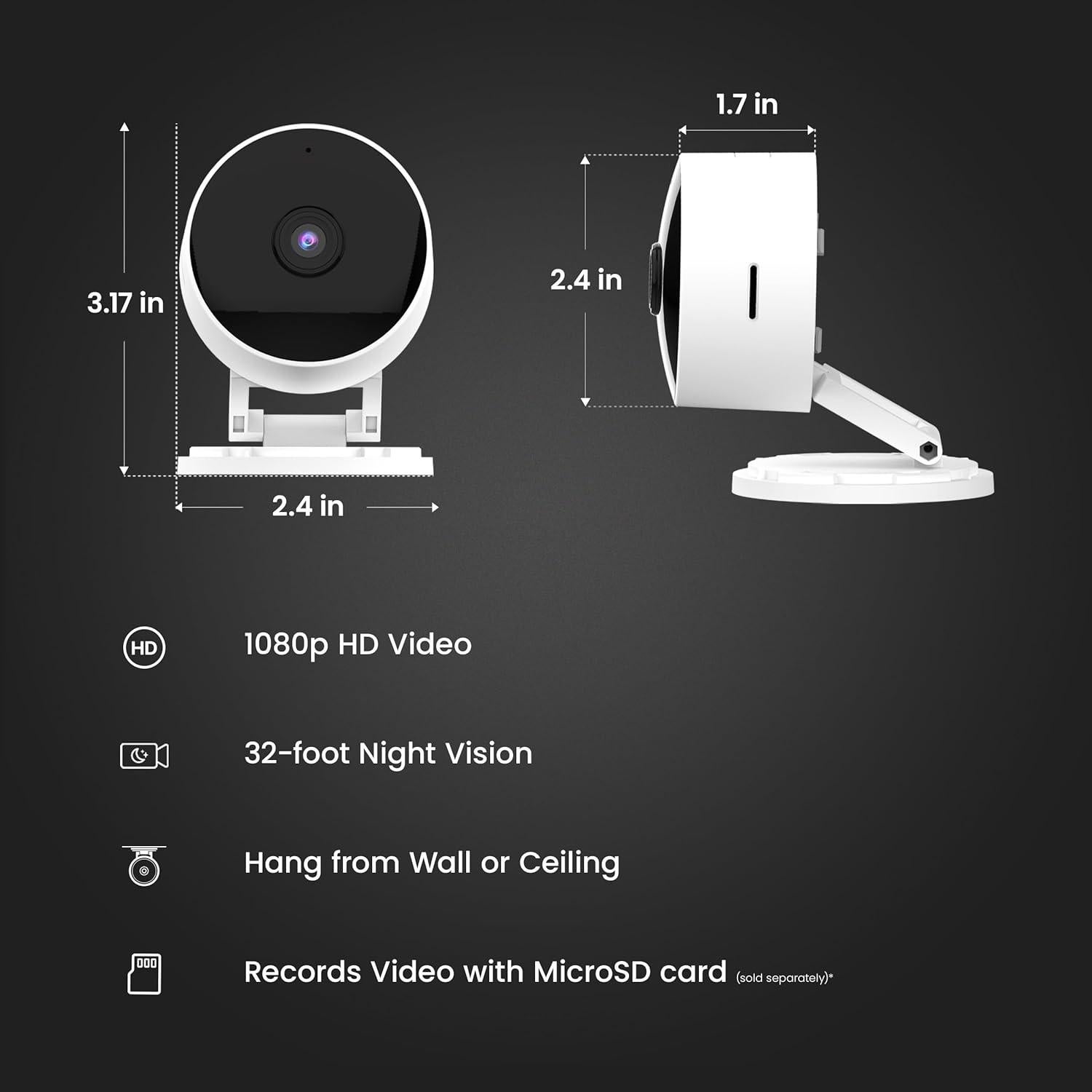Cámara de Seguridad Interior Feit Electric 1080p HD WiFi 9m