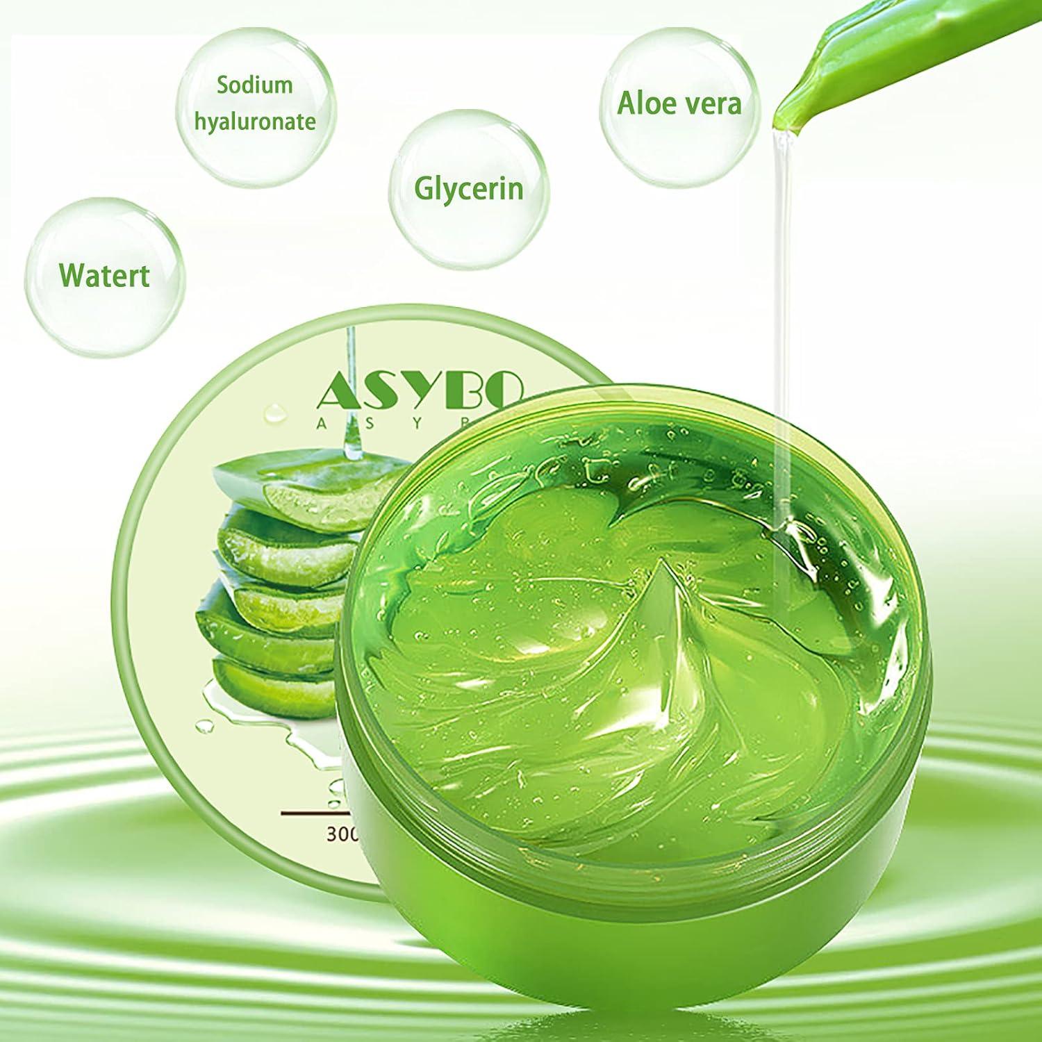 Gel Natural de Aloe Vera ASYBO 300ml x 2 - Hidratante y Calmante