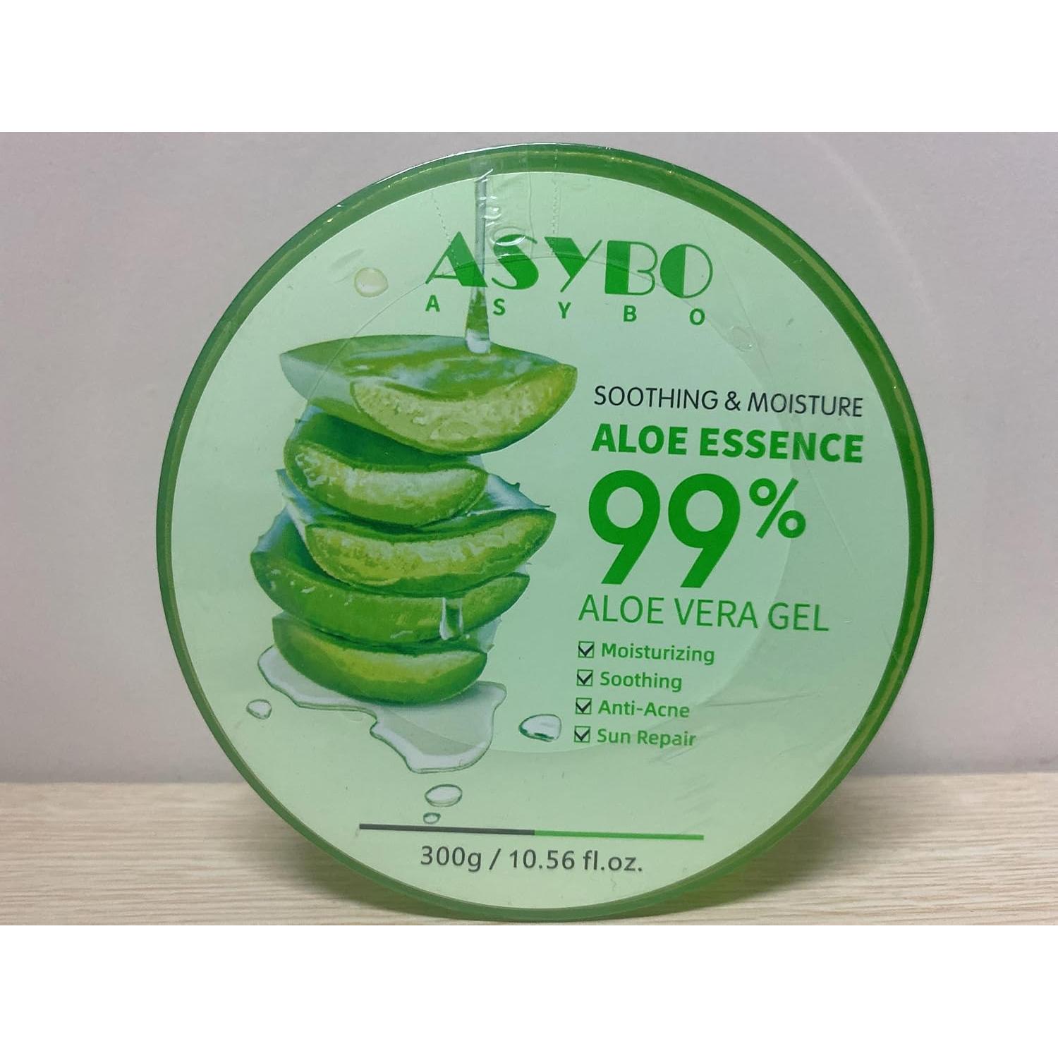 Gel Natural de Aloe Vera ASYBO 300ml x 2 - Hidratante y Calmante