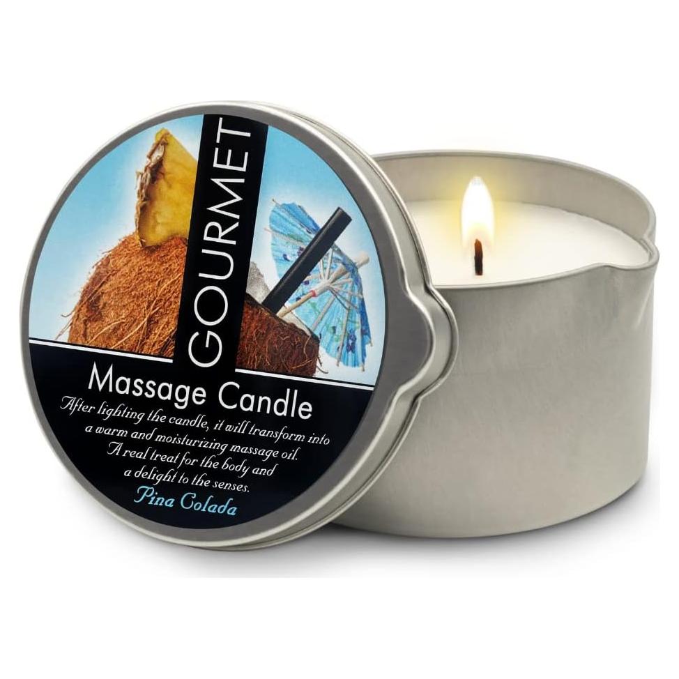 Vela de Masaje Vegana Colección Gourmet Piña Colada 191g