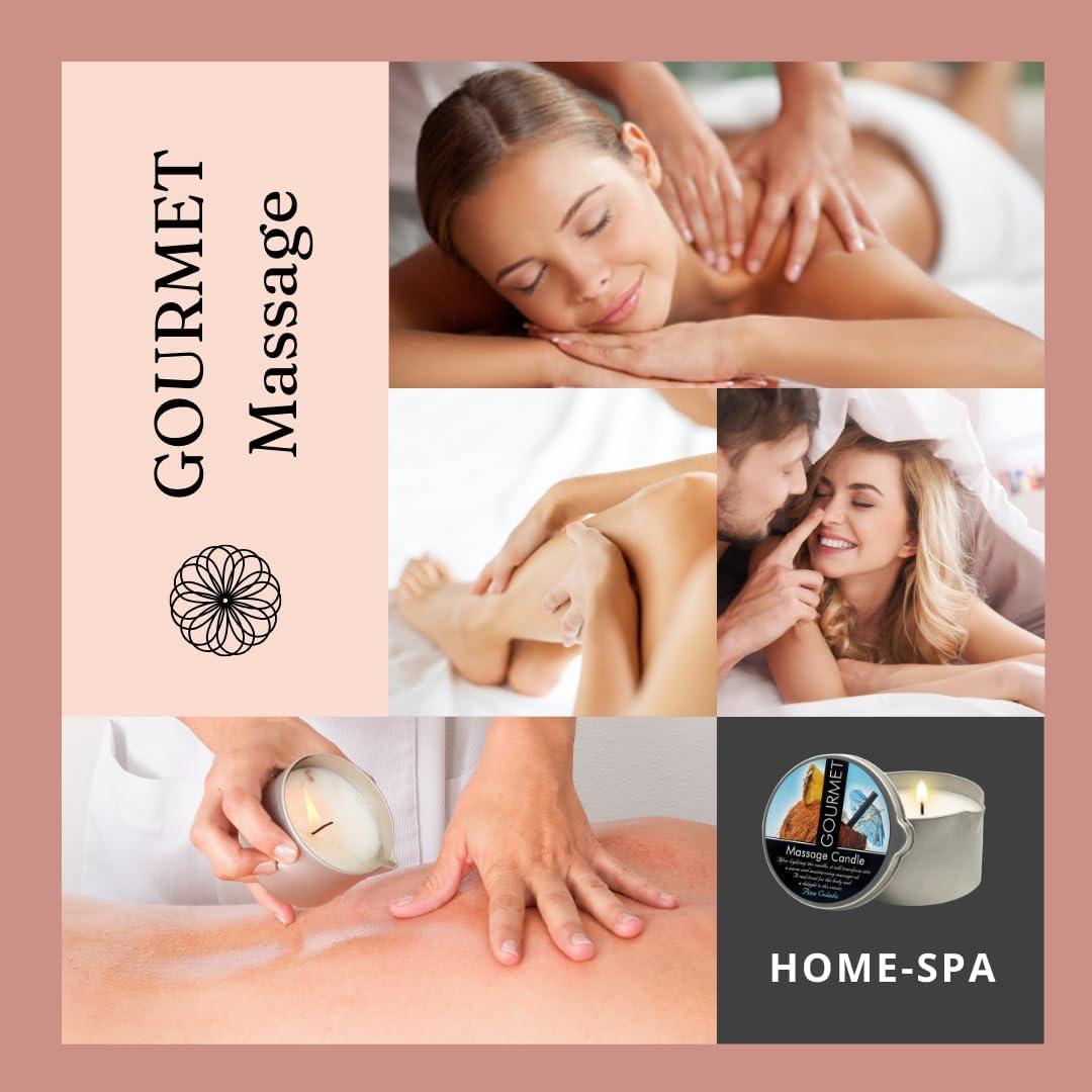 Vela de Masaje Vegana Colección Gourmet Piña Colada 191g