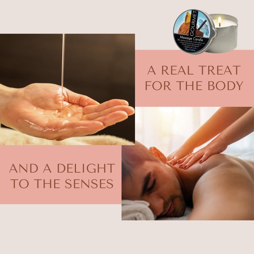 Vela de Masaje Vegana Colección Gourmet Piña Colada 191g