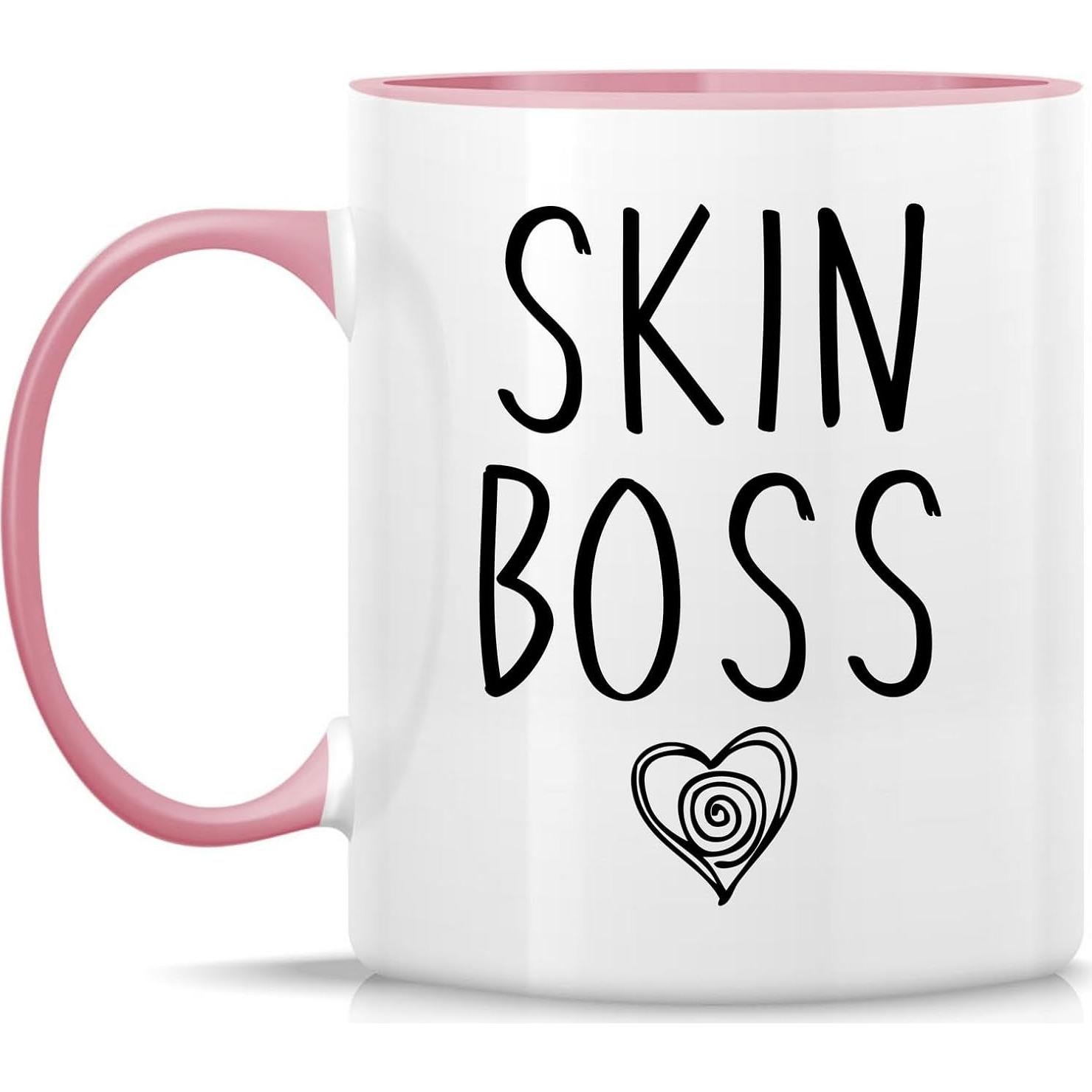 Taza de Cerámica Retreez 11 Oz Blanca con Asa Rosa