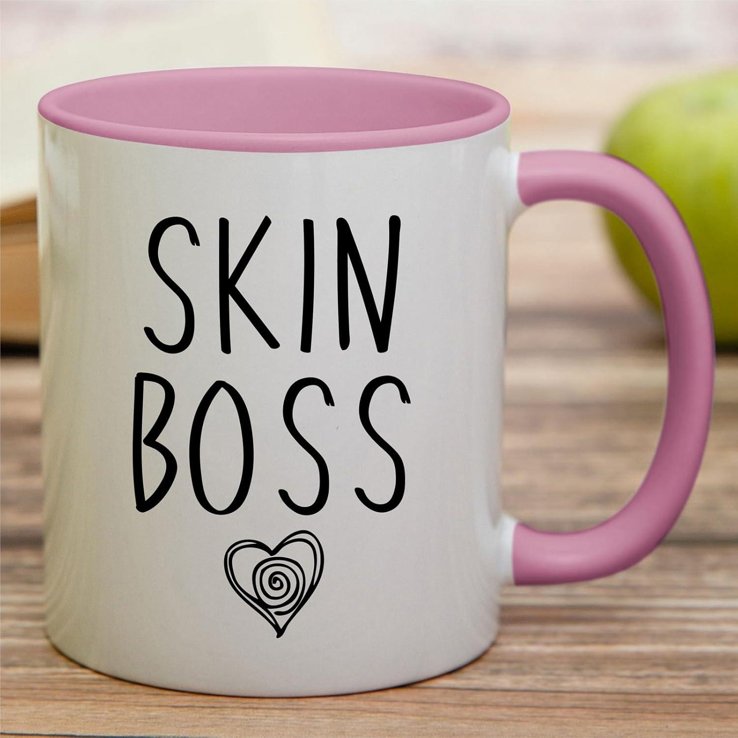 Taza de Cerámica Retreez 11 Oz Blanca con Asa Rosa