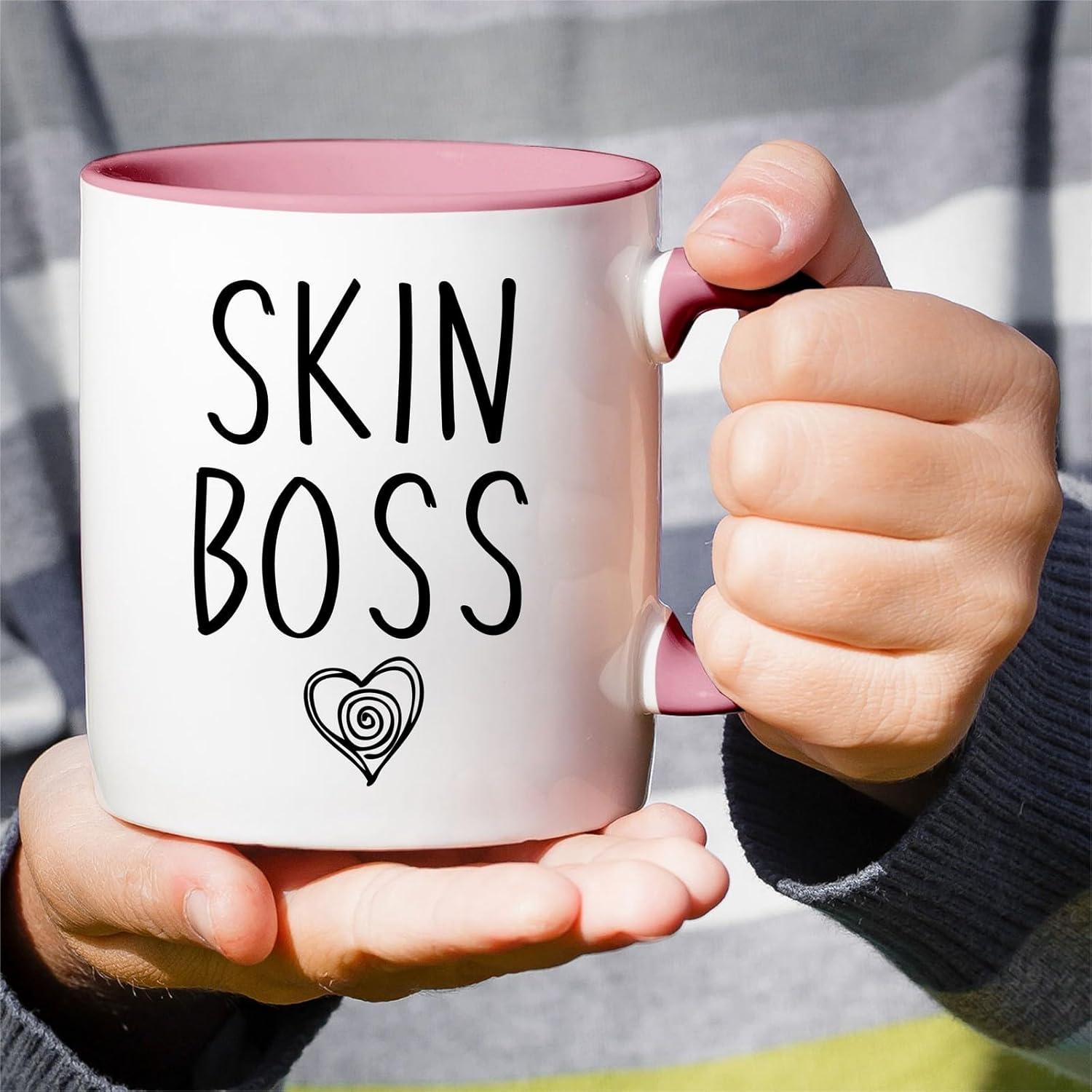 Taza de Cerámica Retreez 11 Oz Blanca con Asa Rosa