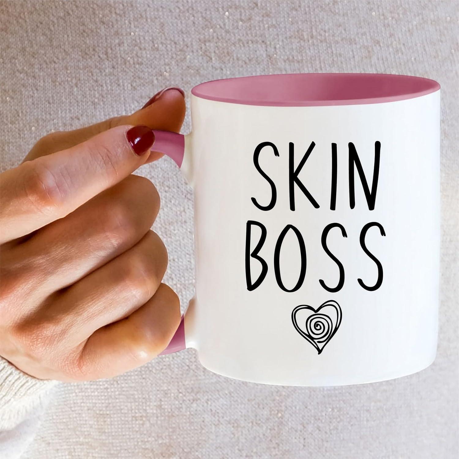 Taza de Cerámica Retreez 11 Oz Blanca con Asa Rosa