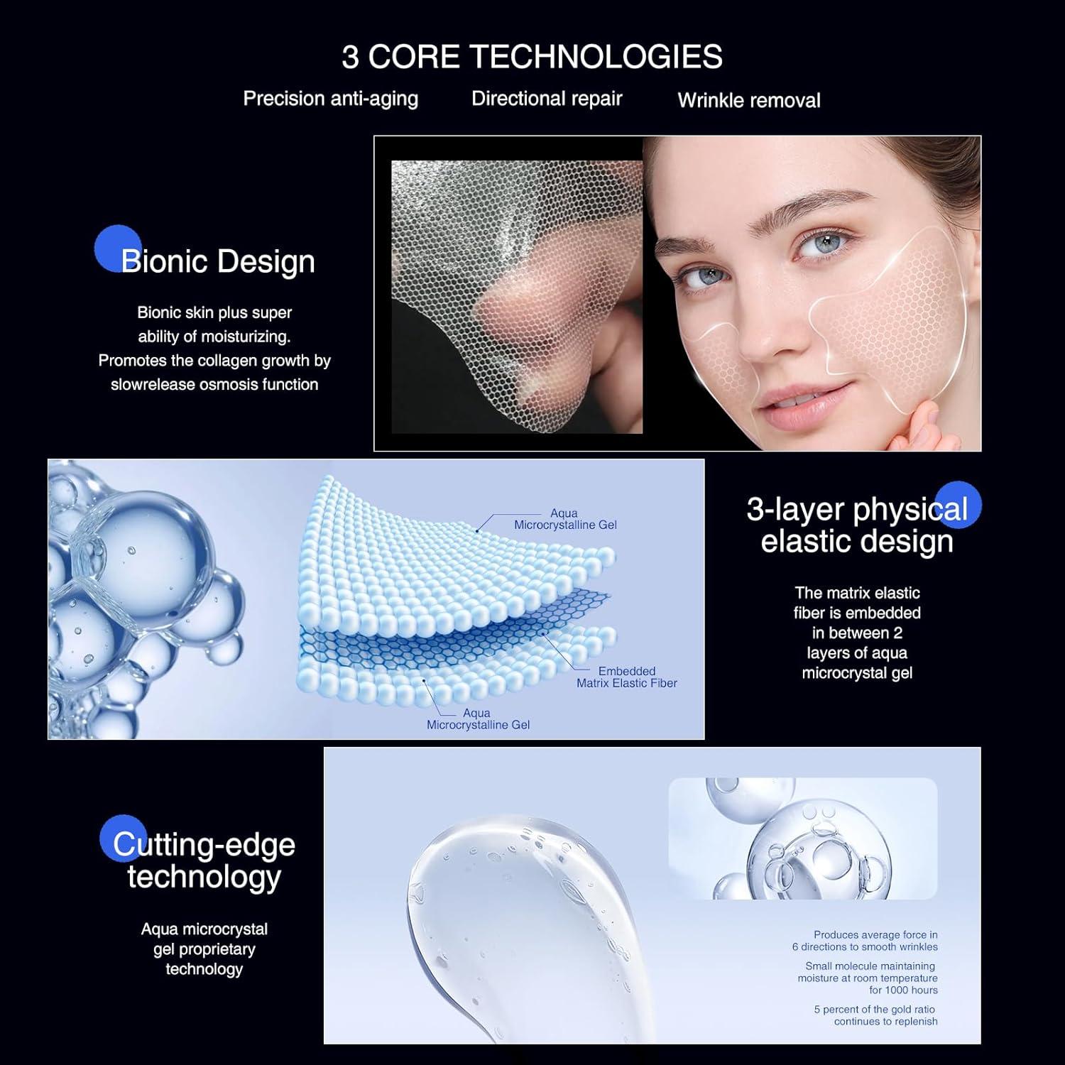 Mascarillas Faciales Antienvejecimiento Secret Strips - 10 Pares