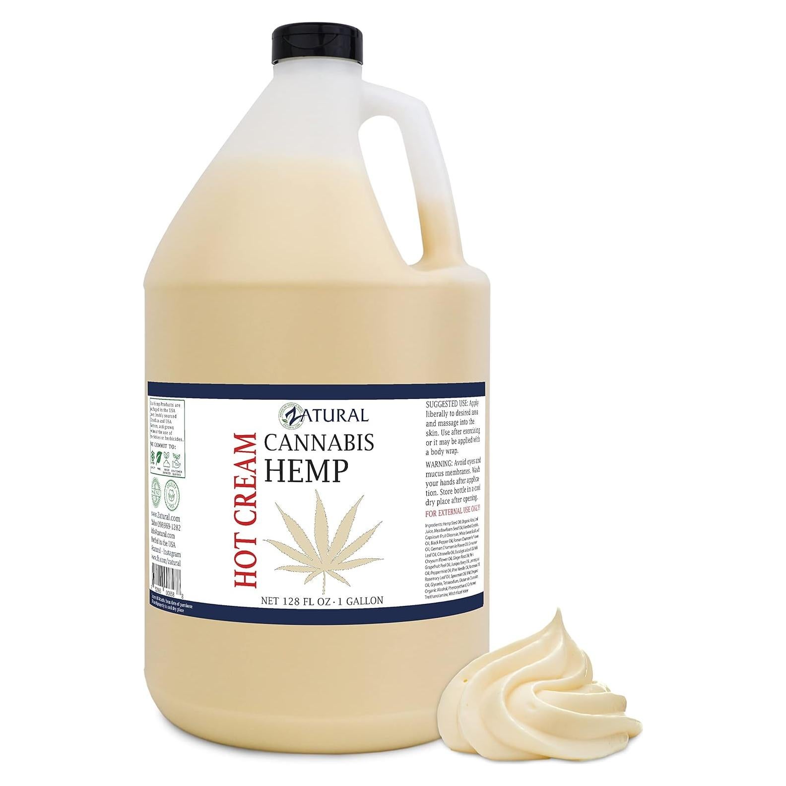Crema Caliente Zatural 3.6 kg con Aceite de Cañamo y Esenciales