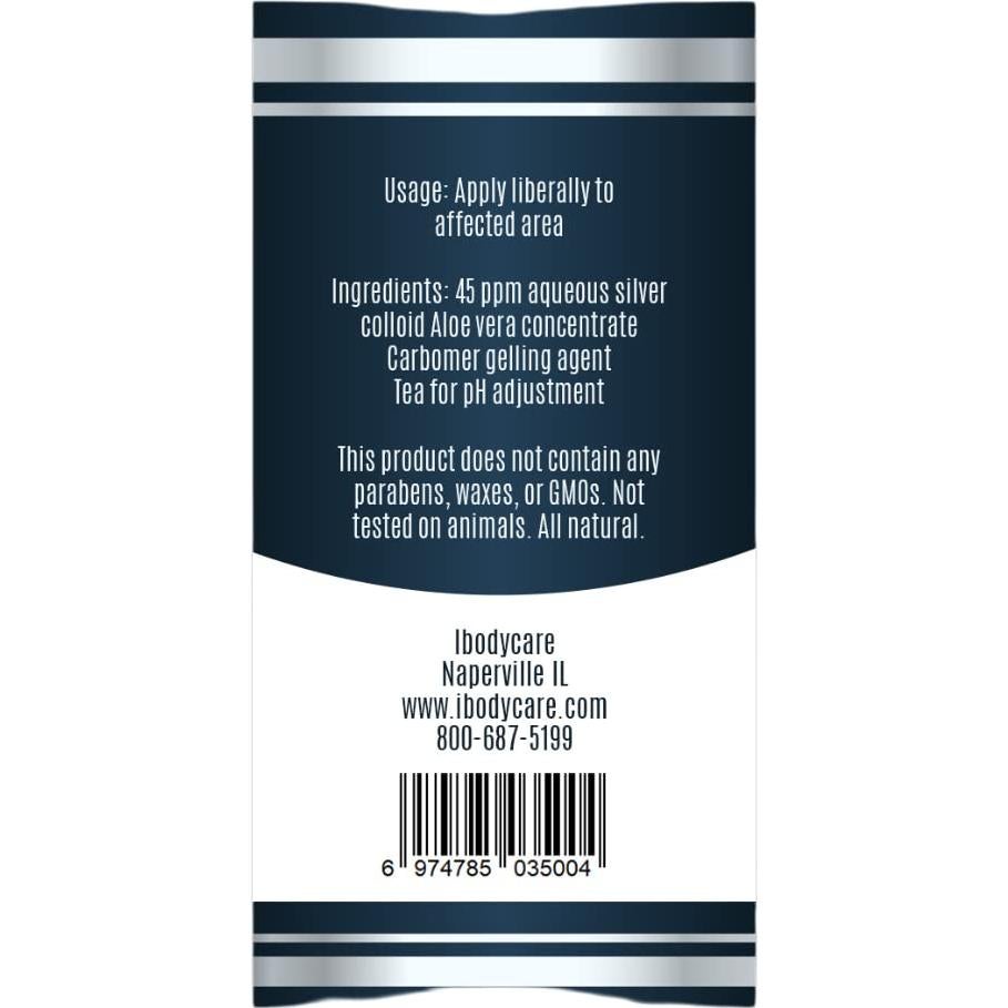 Gel de Plata Coloidal ibodycare 45 PPM 113 g - Hidratante Piel