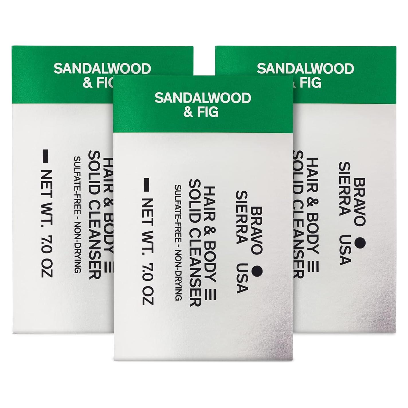 Champú Sólido Todo en Uno Bravo Sierra 198g - Sándalo y Higo