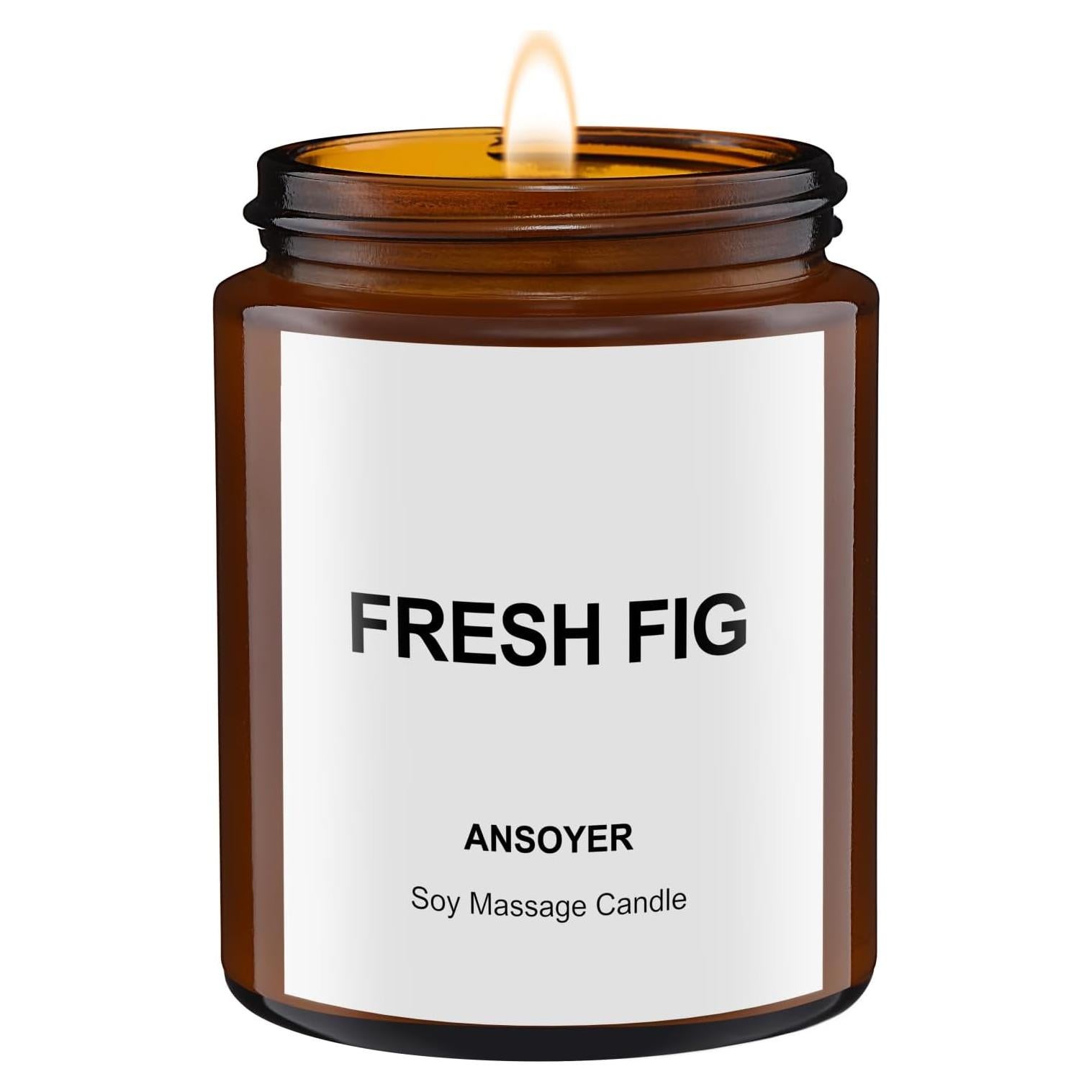 Vela de Aceite de Masaje ANSOYER 255g Higos Frescos Hidratante