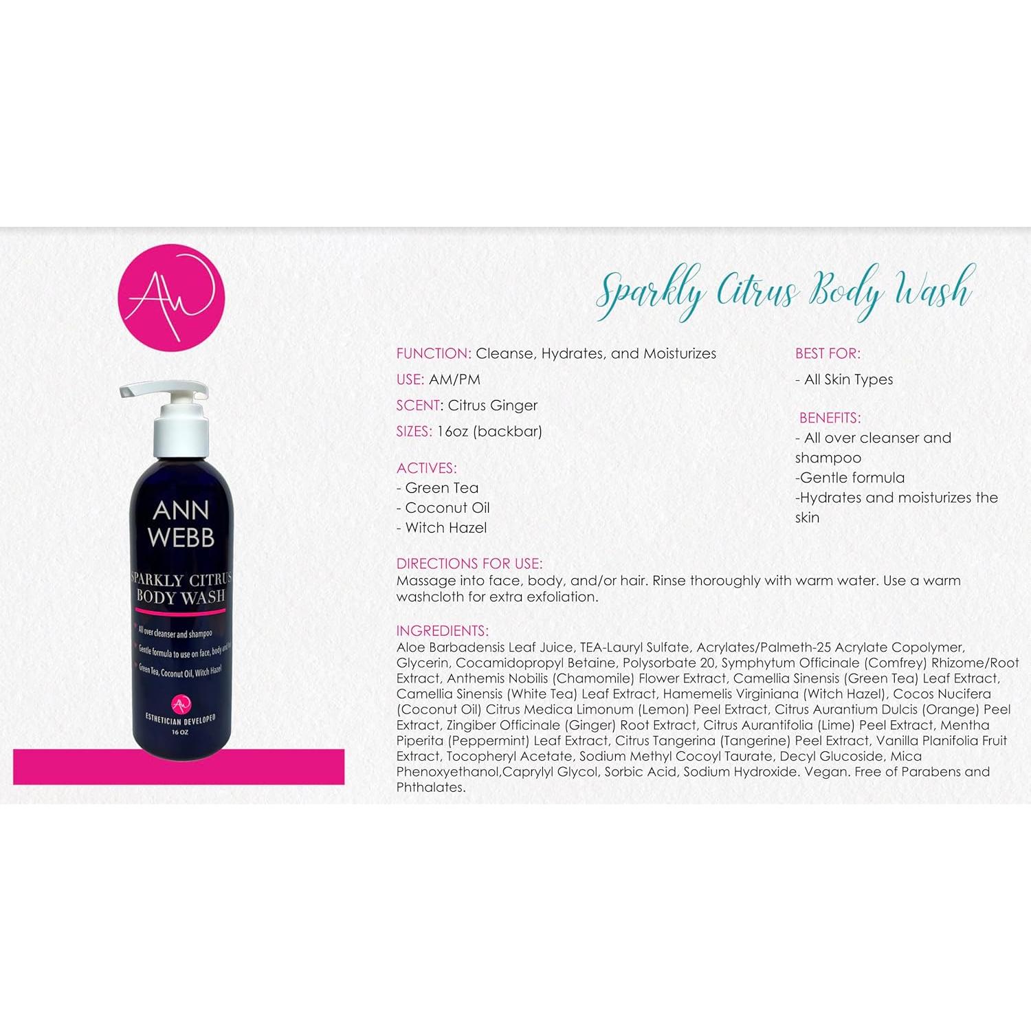 Gel de Ducha Hidratante Ann Webb Cítrico 0.45kg