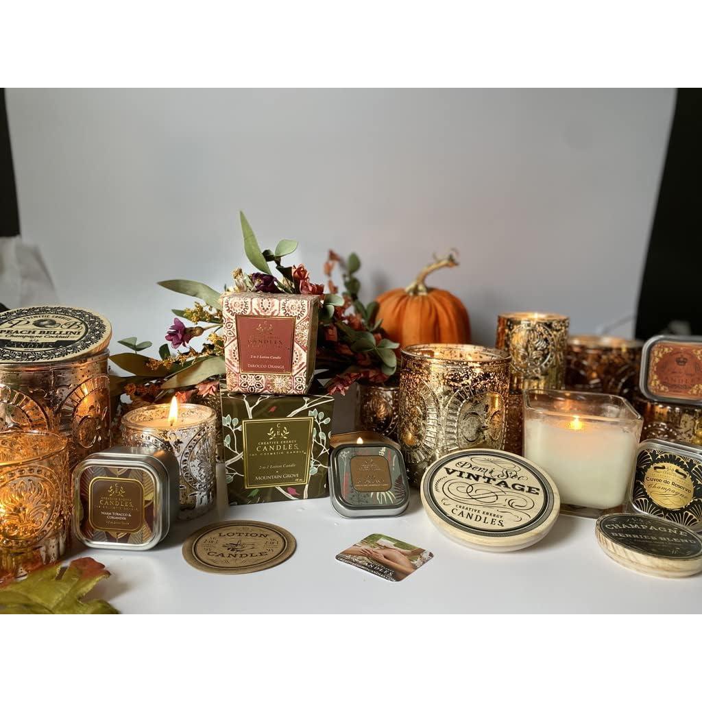 Vela Aromática de Soja Creative Energy - Higo Francés y Ámbar, 10 Oz