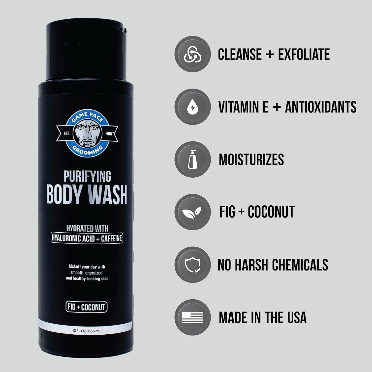 Gel de Ducha Game Face Grooming 411g - Limpia y Hidrata