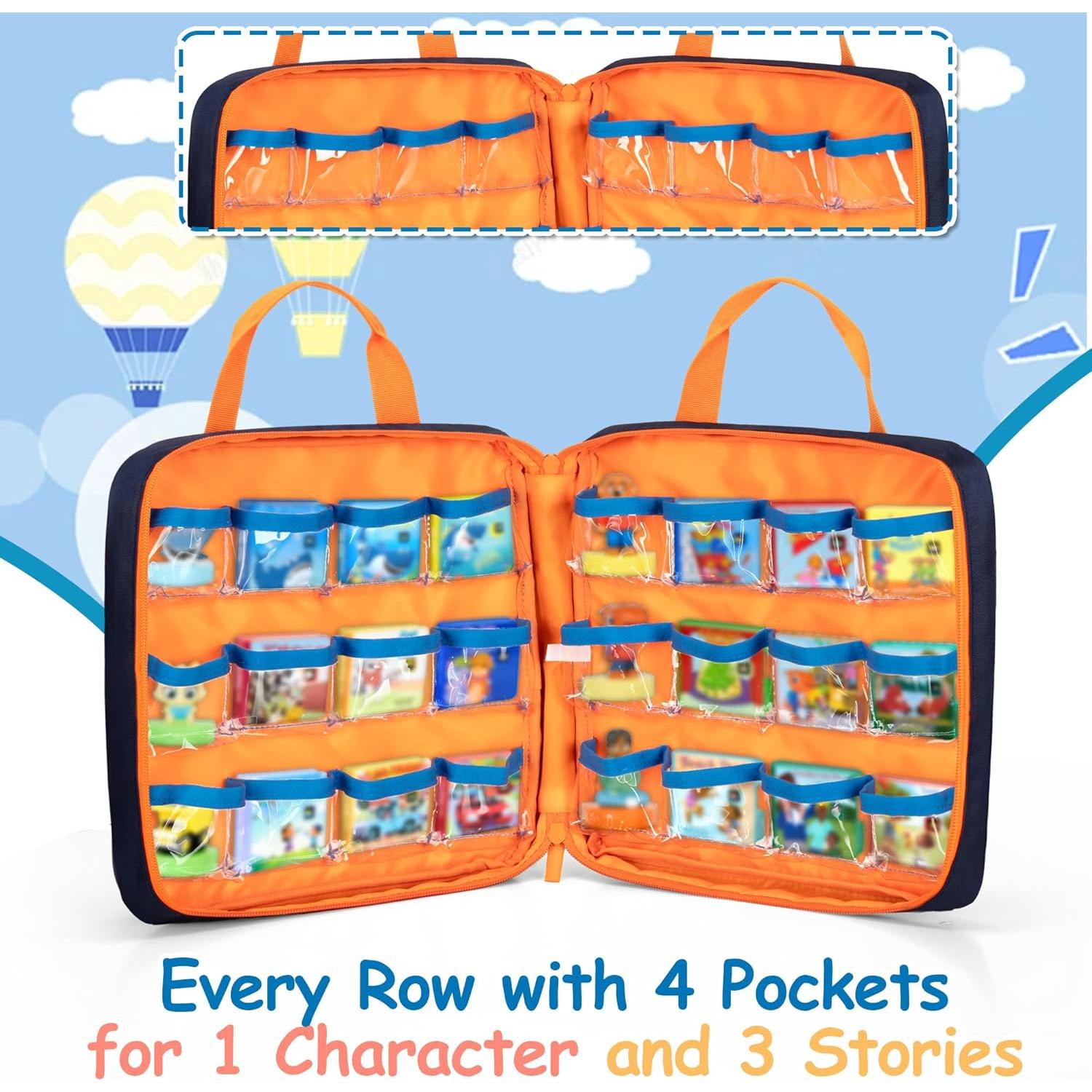 Funda de Almacenamiento GRAOSO para Libros y Personajes - Azul