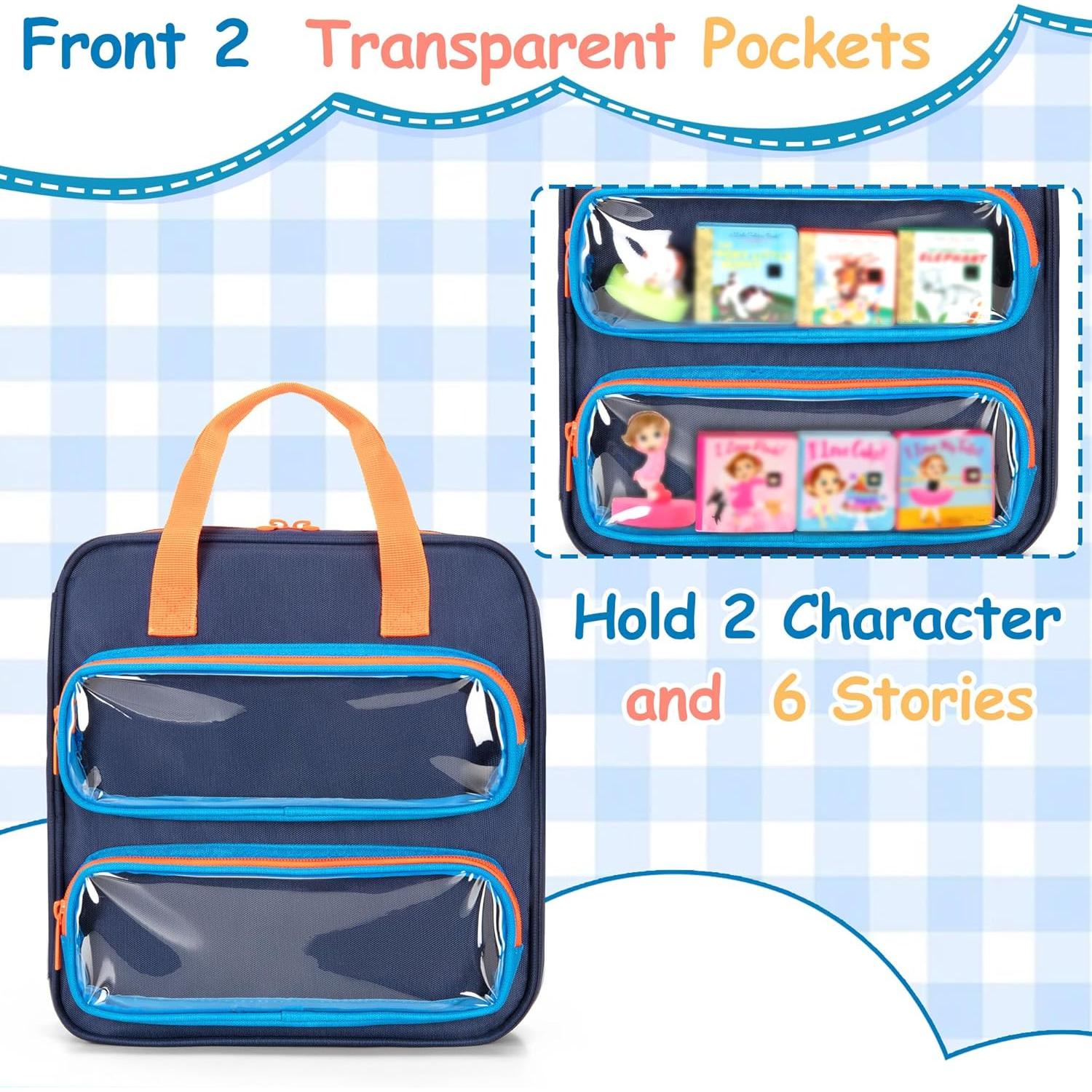 Funda de Almacenamiento GRAOSO para Libros y Personajes - Azul