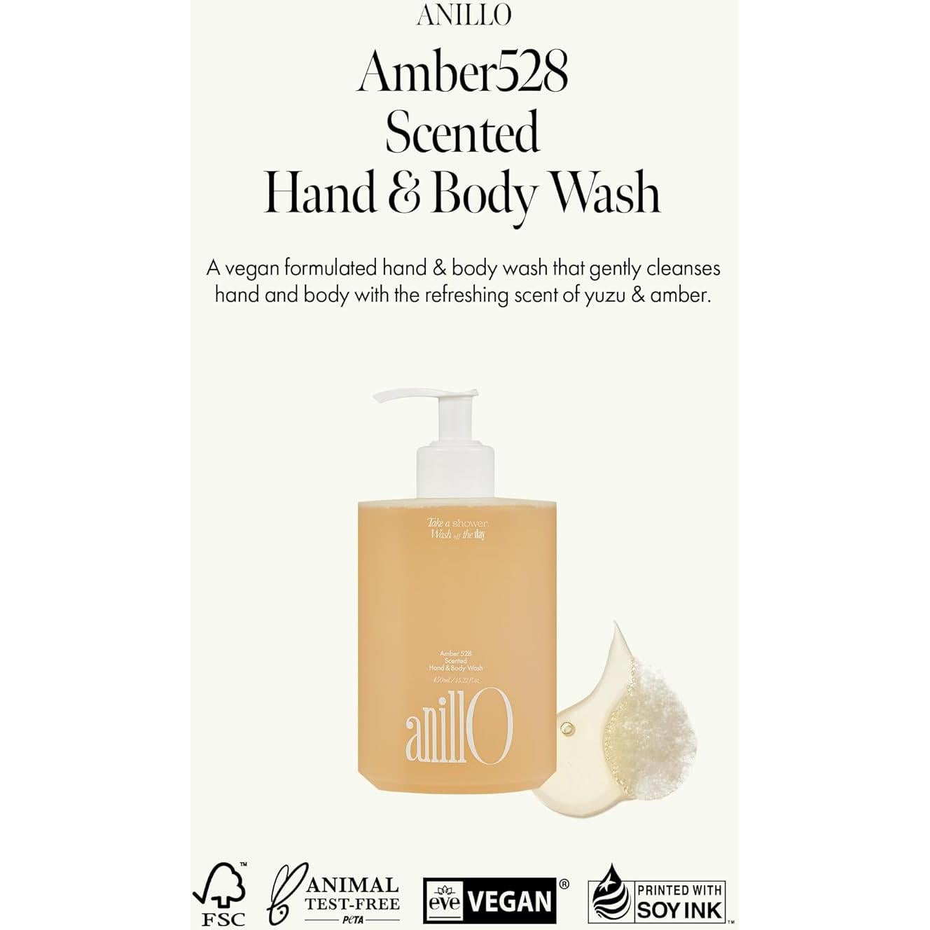 Set Hidratante de Aceite Corporal y Jabón Amber528 - Vegano