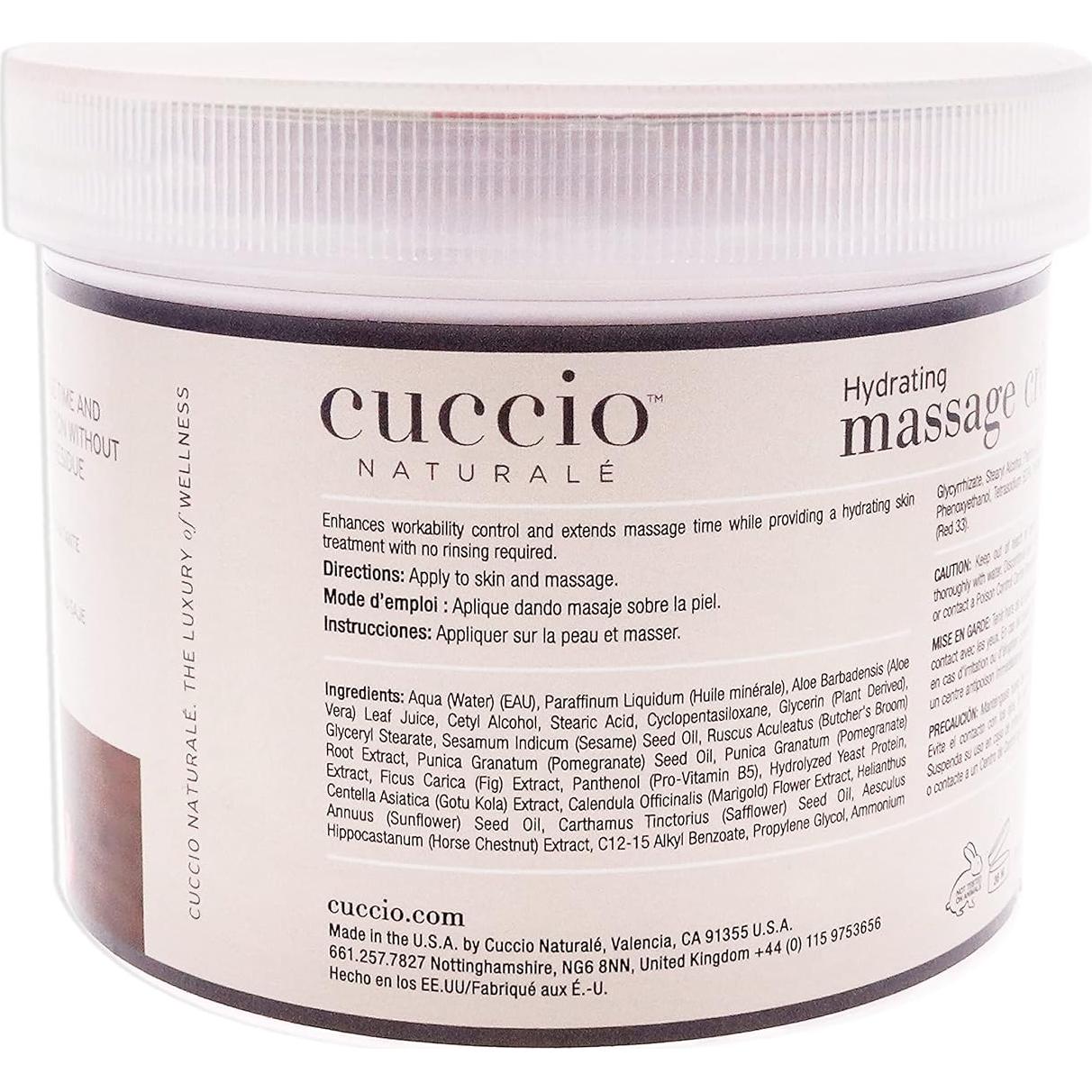 Crema de Masaje Cuccio Naturale 737g - Granada y Higo - Hidratante
