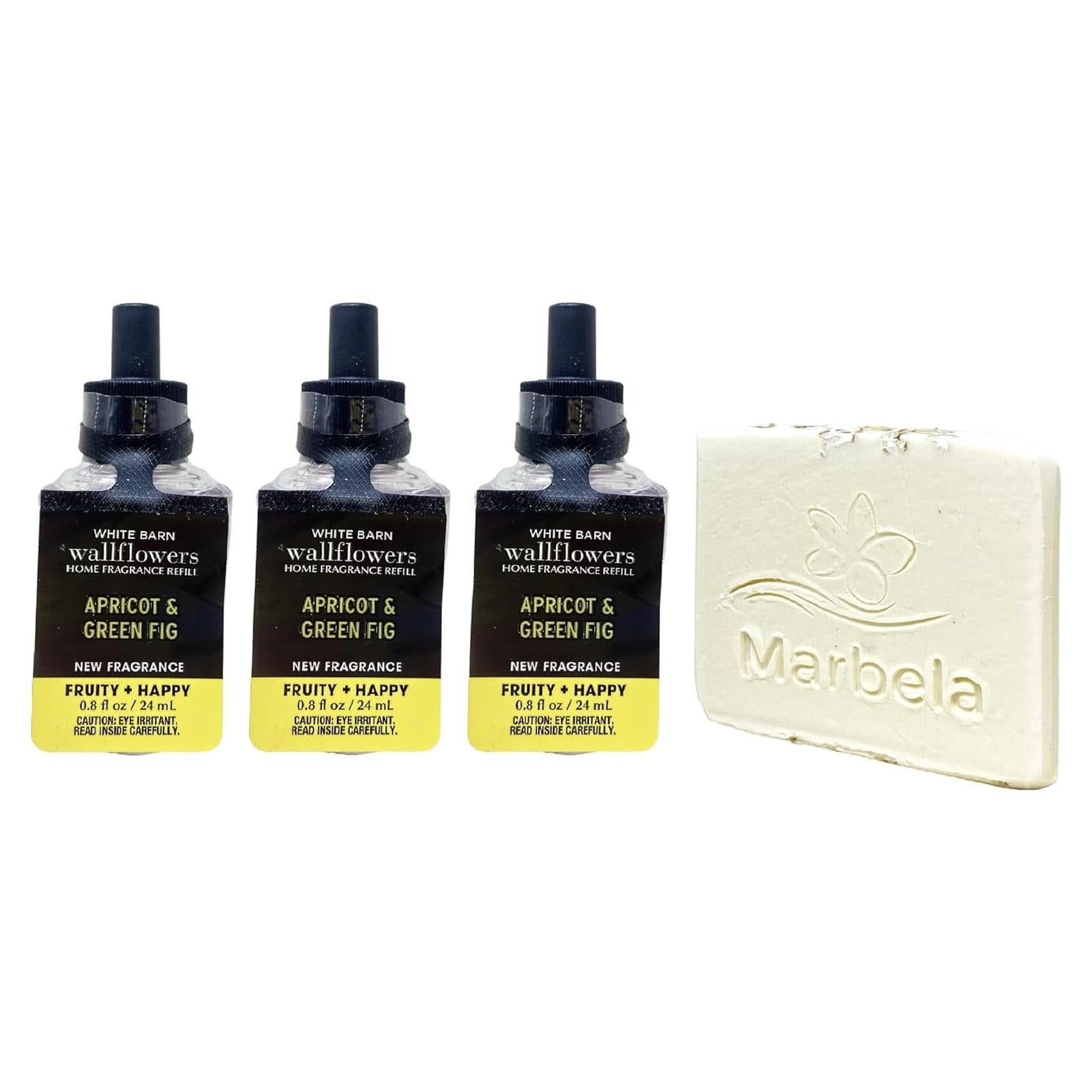 Recargas de Fragancia Albaricoque y Higo Verde Baño y Cuerpo 3x24mL