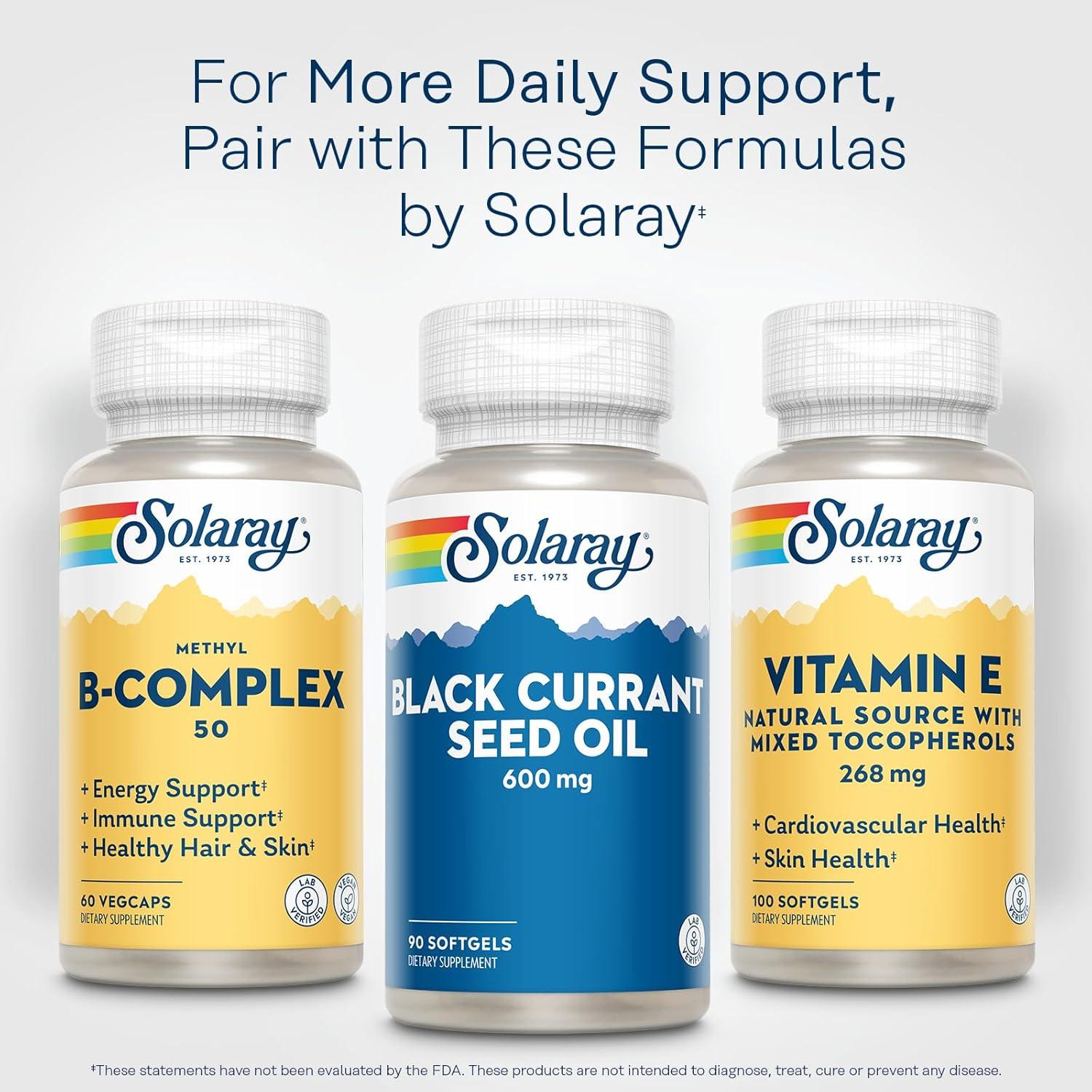 Aceite de Semilla de Grosella Negra Solaray 600 mg - 90 Cápsulas