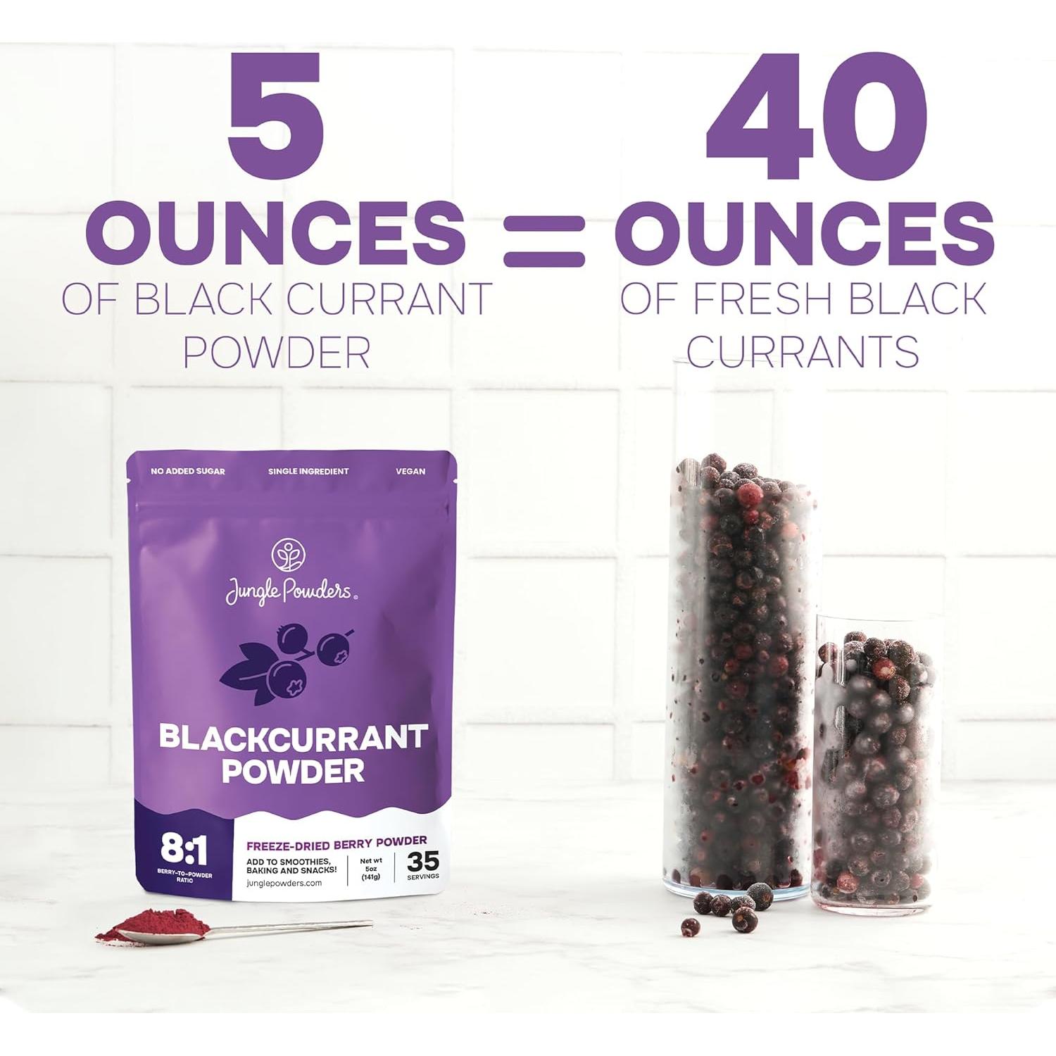 Polvo de Grosella Negra Jungle Powders 141.75g Liofilizado