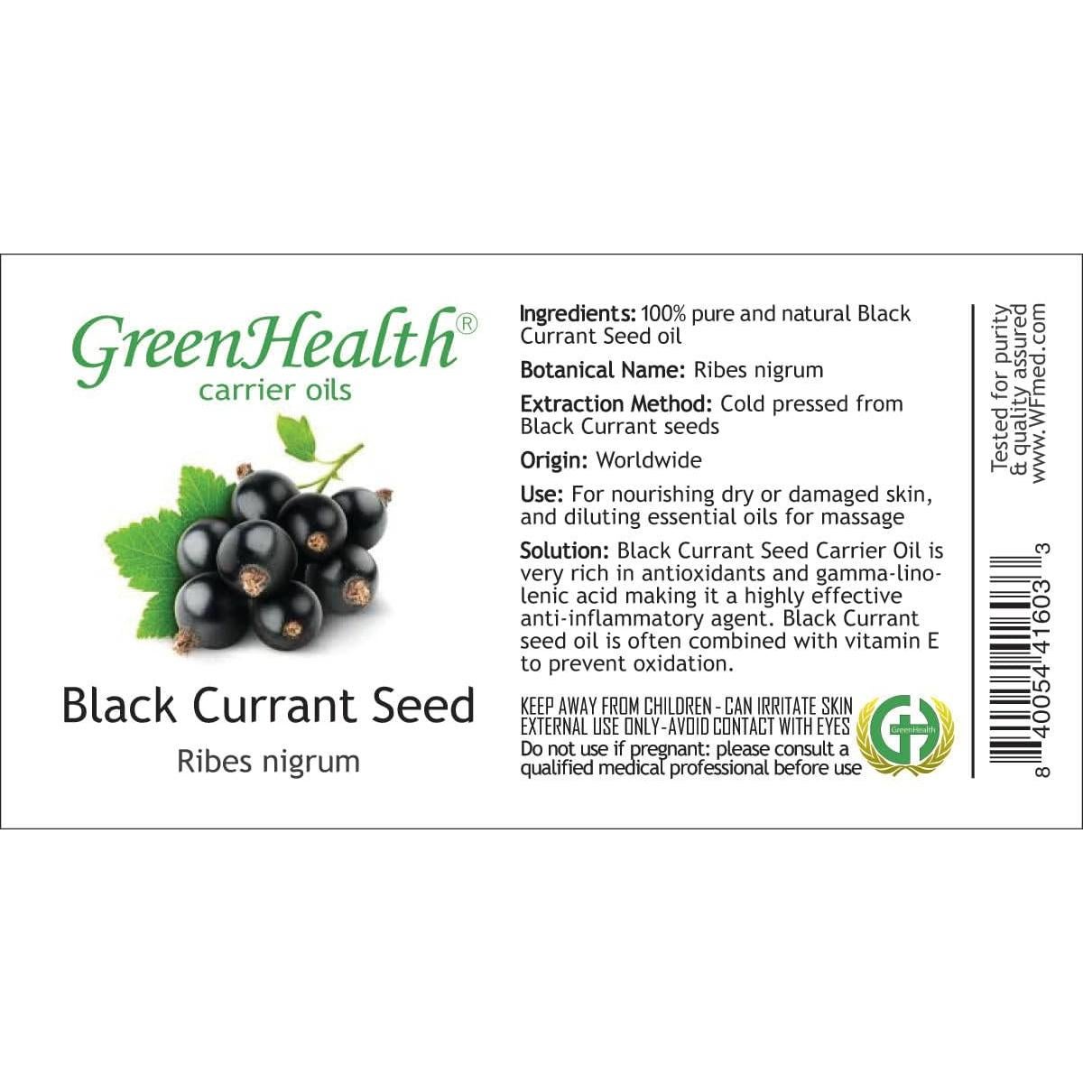 Aceite de Semilla de Grosella Negra GreenHealth 118 ml 100% Puro