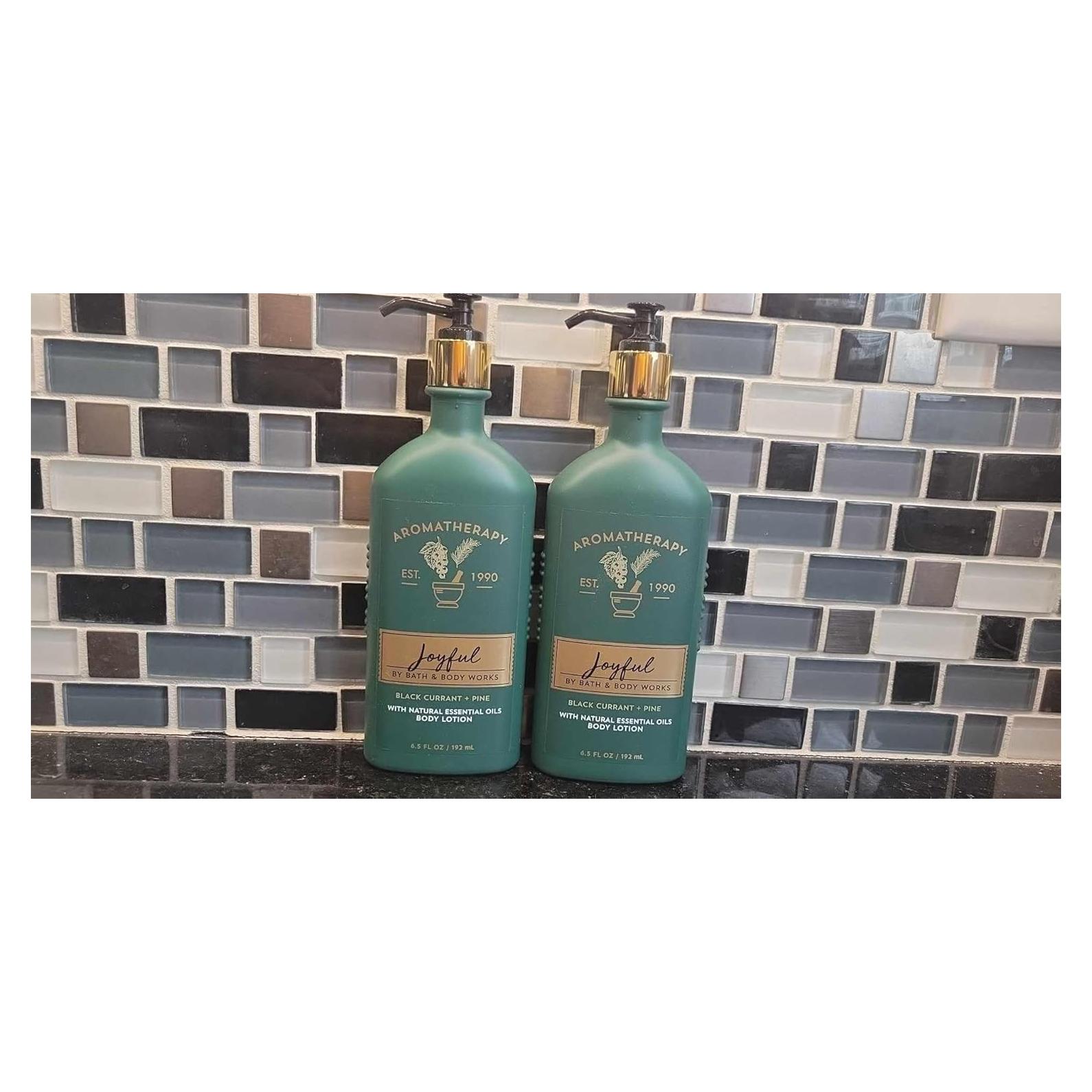 Loción Corporal Aromaterapia Alegre bbw 2 Unidades Cassis y Pino