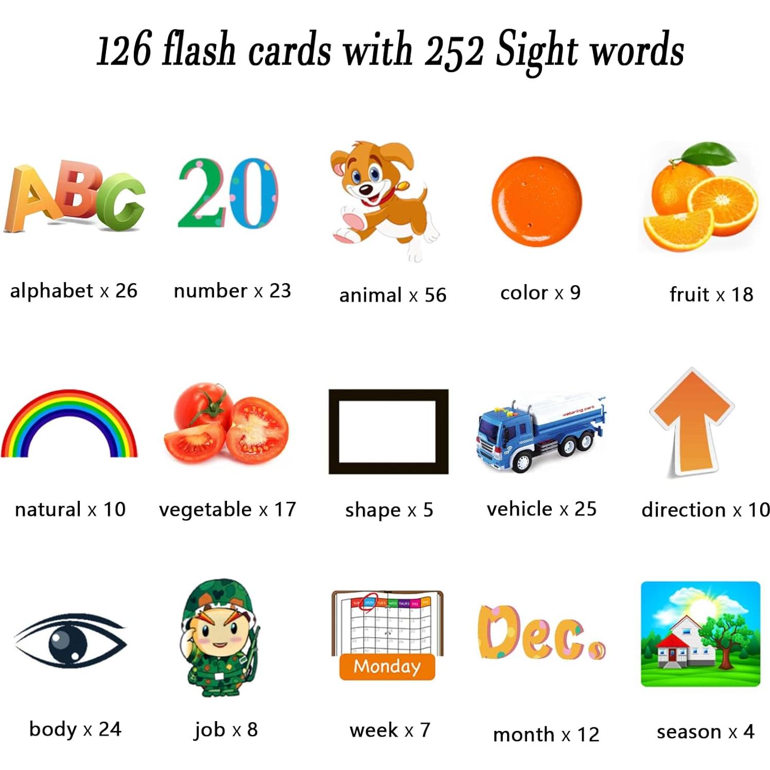 Juguete Educativo Lapare 252 Tarjetas Visuales para Niños